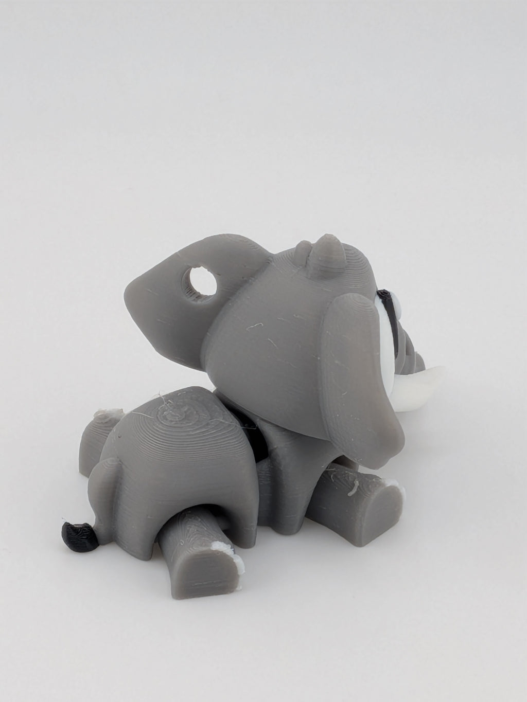 🐘🍼 Mini Flexi-Elephant Keychain Buddy! ✨ 2.6" Trunk Buddy with Tiny Baby Elephant 🎒🔑
