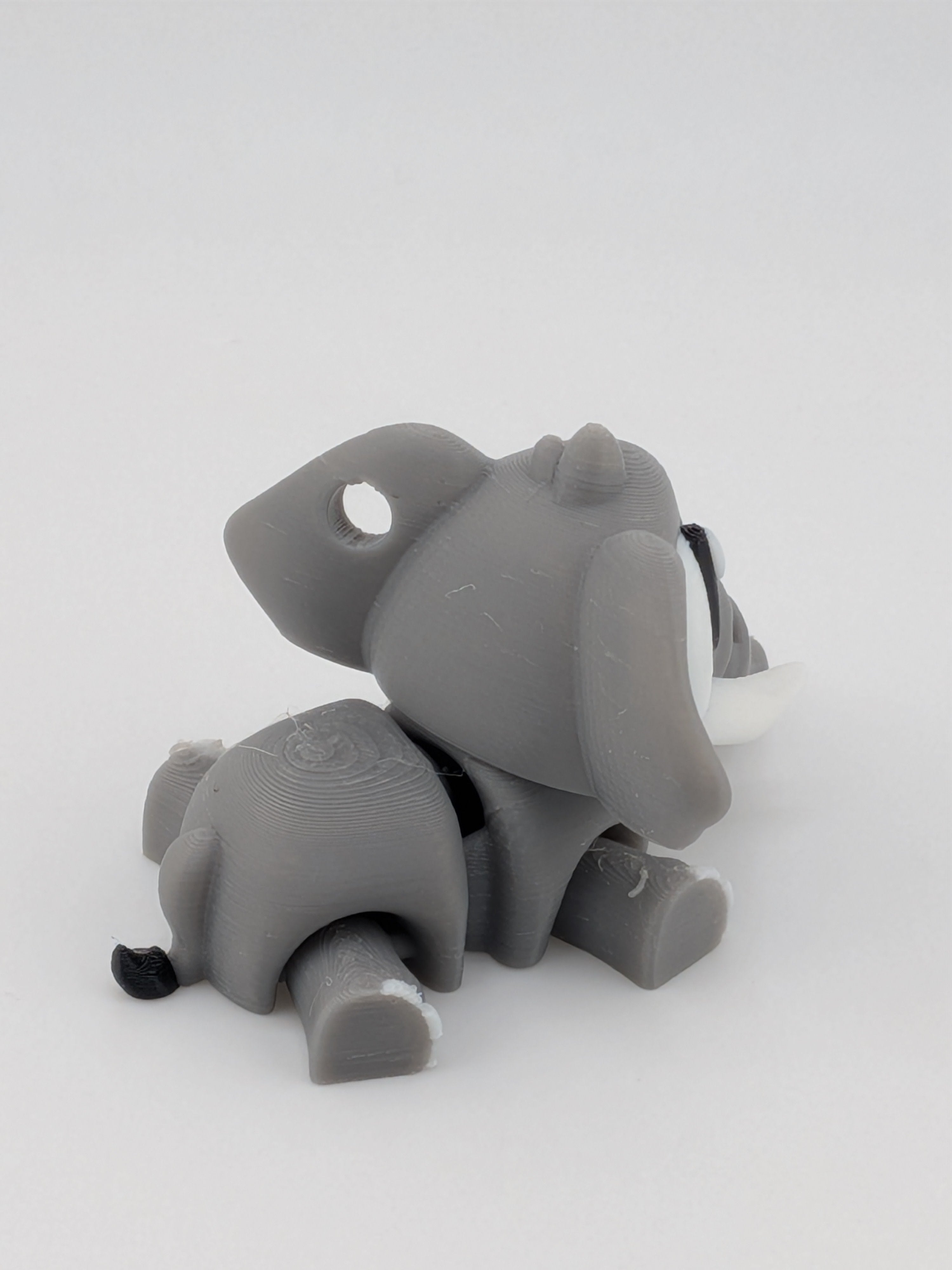 🐘🍼 Mini Flexi-Elephant Keychain Buddy! ✨ 2.6" Trunk Buddy with Tiny Baby Elephant 🎒🔑