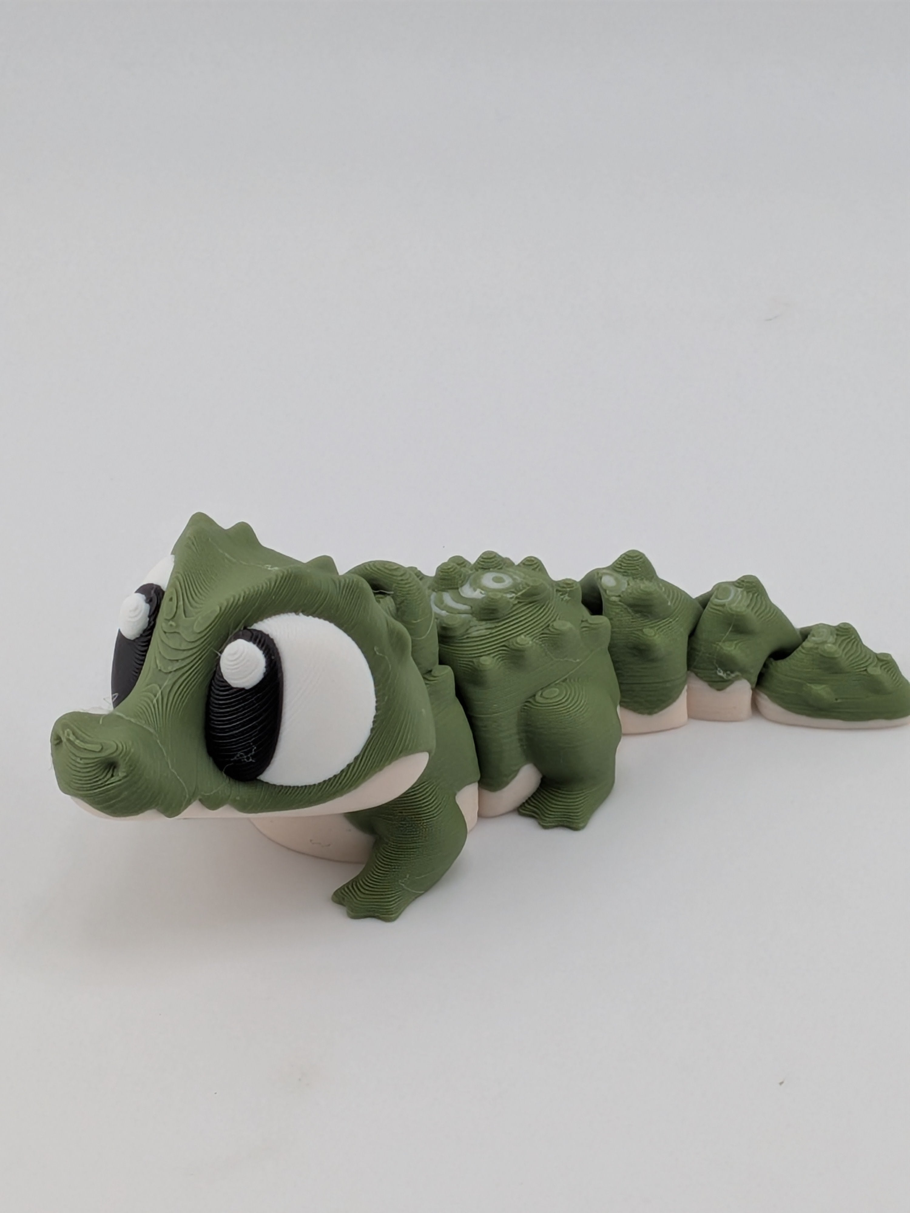 🐊🔑 3.5" Flexi Crocodile Keychain Buddy! ✨ Articulated "Gator" Bag Charm 🛶🌀