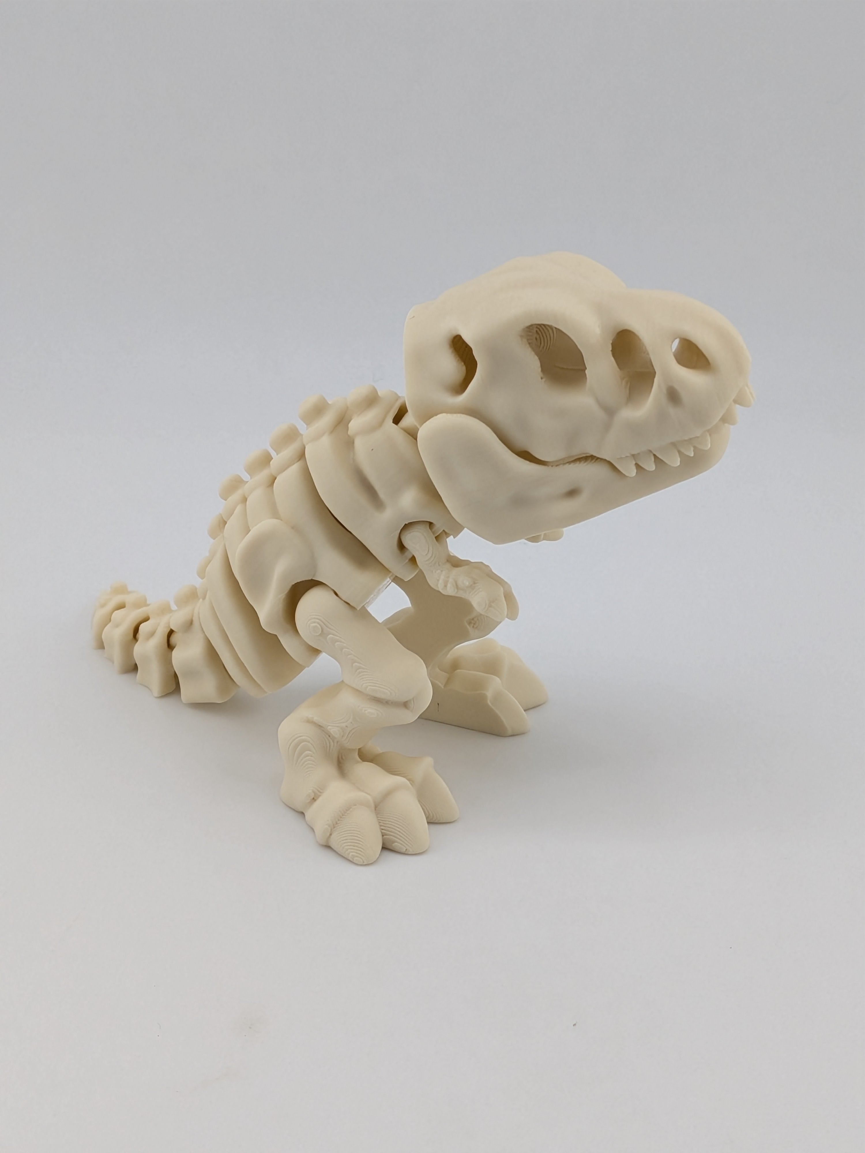 🦖🦴 4" Skeleton T-Rex Flexi ✨ Articulated Fossil Fidget & Dino Desk Pet 🦴🌋