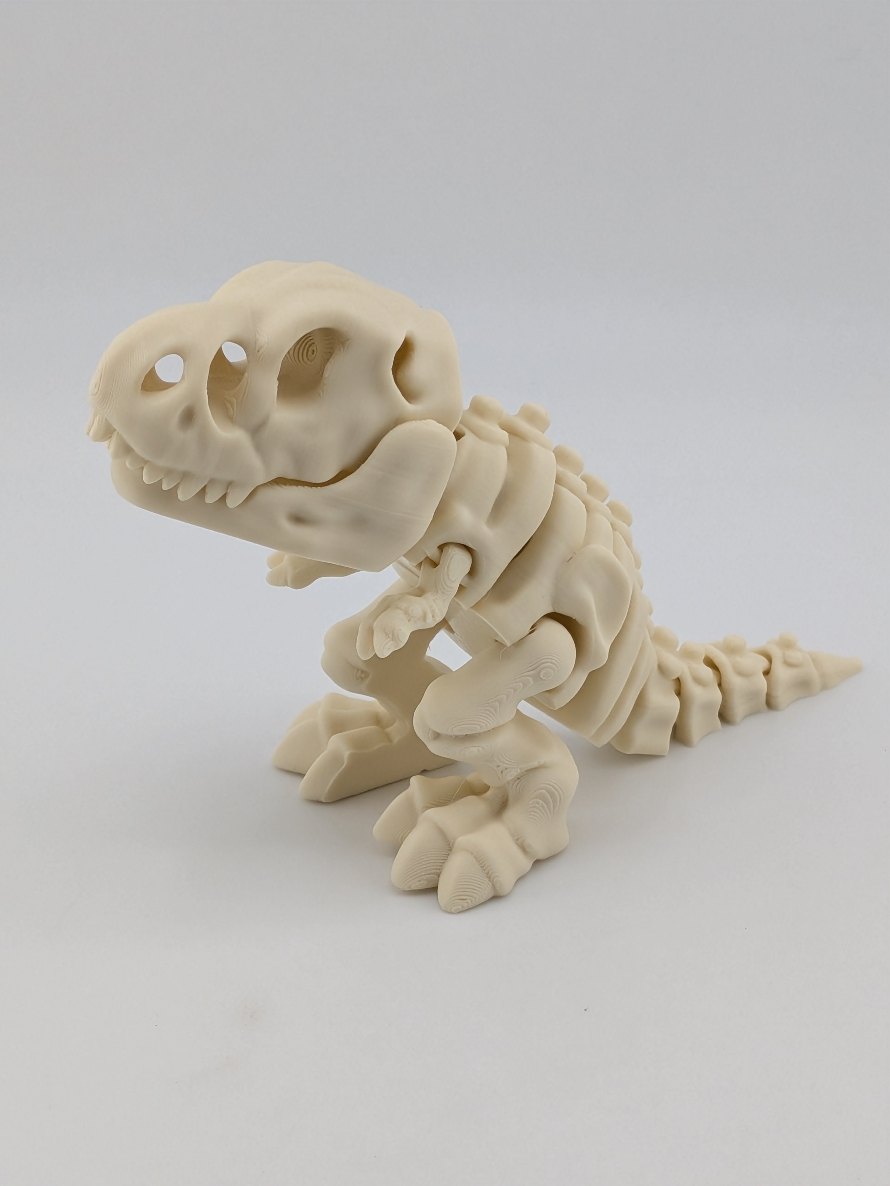 🦖🦴 4" Skeleton T-Rex Flexi ✨ Articulated Fossil Fidget & Dino Desk Pet 🦴🌋