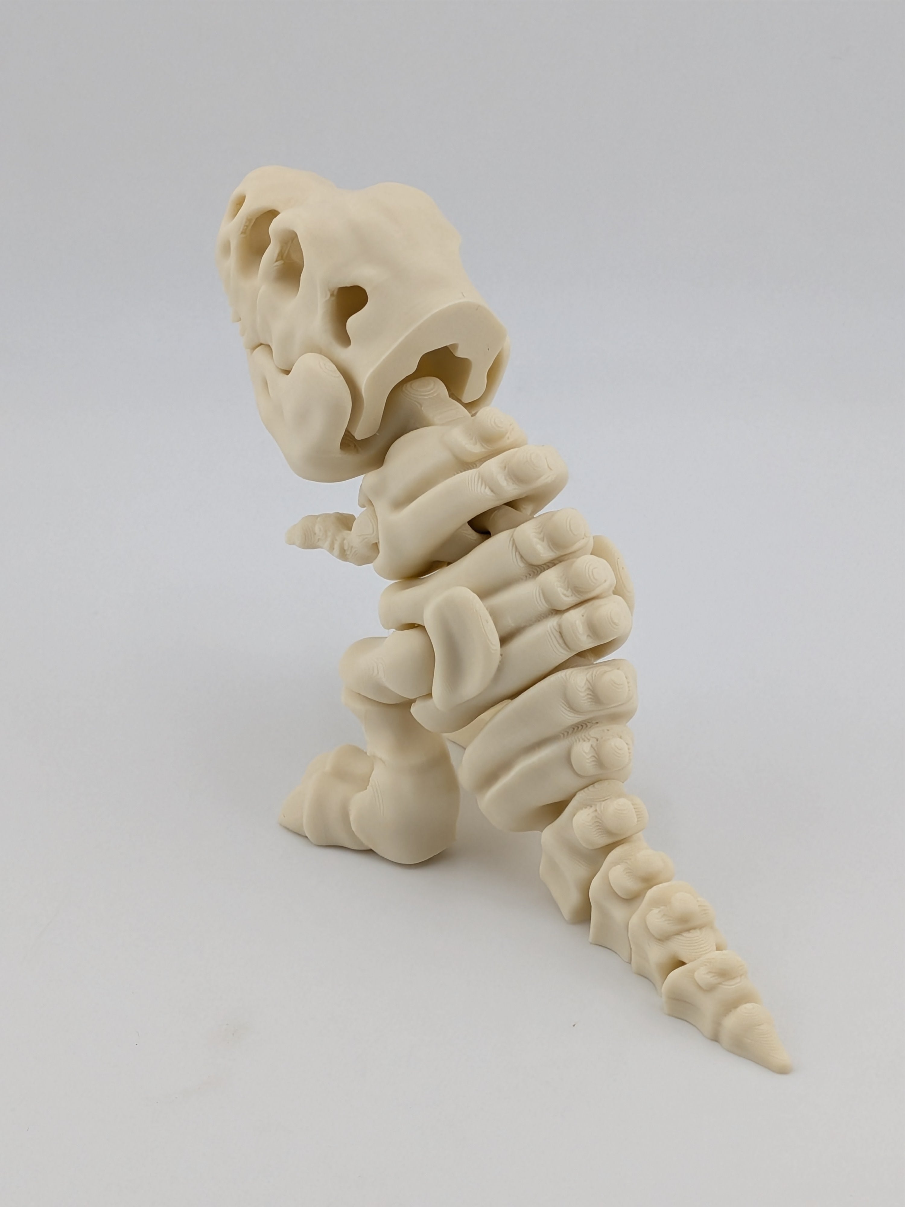 🦖🦴 4" Skeleton T-Rex Flexi ✨ Articulated Fossil Fidget & Dino Desk Pet 🦴🌋