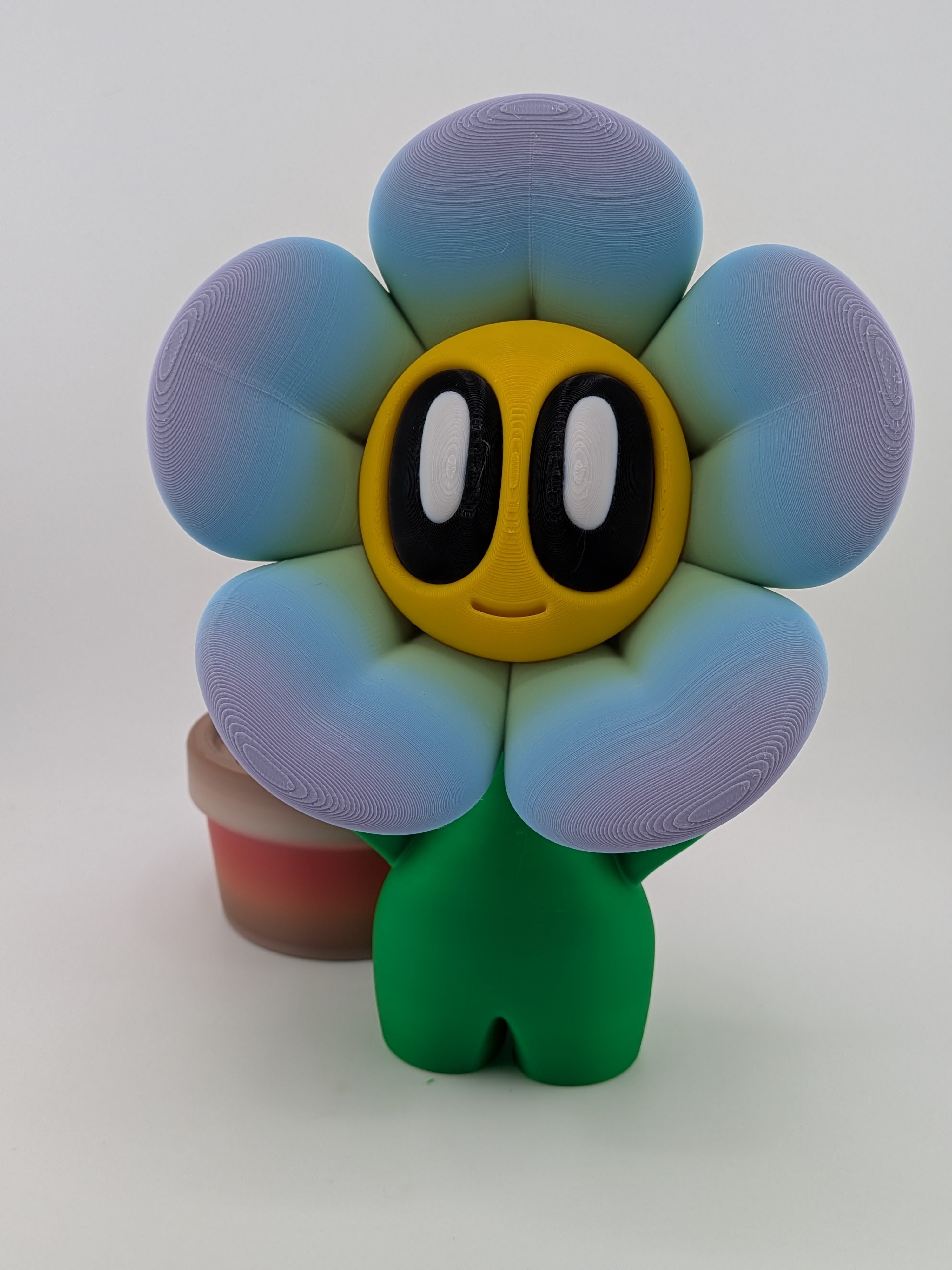 🌸✨ 8" Pastel "Dream-Bloom" Flower | BlobLab Art Desk Pet with Removable Pot 🪴🎨