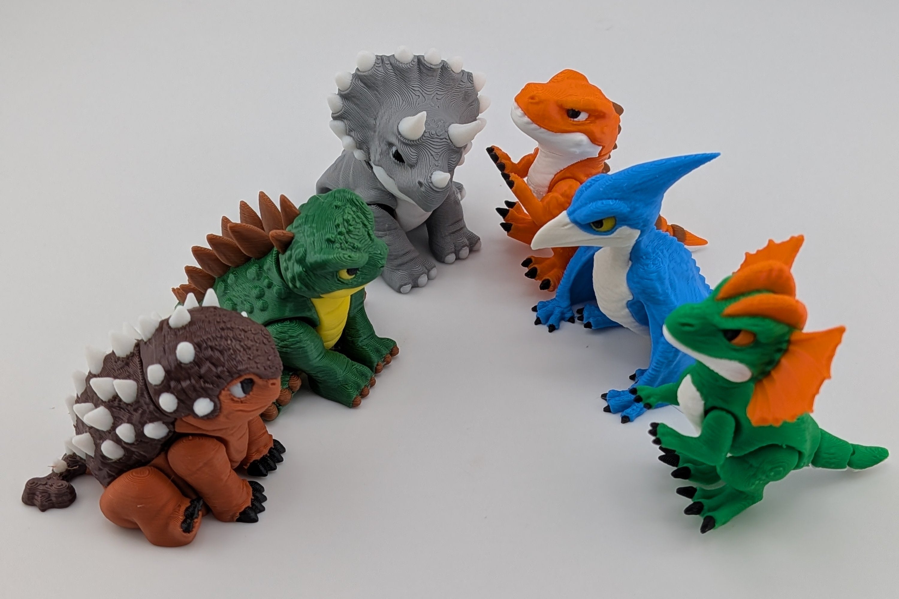 🦖 Hatching Soon! 1.5" Baby Dino Flexis | Articulated Miniature Dinosaur Fidgets 🌋🦕
