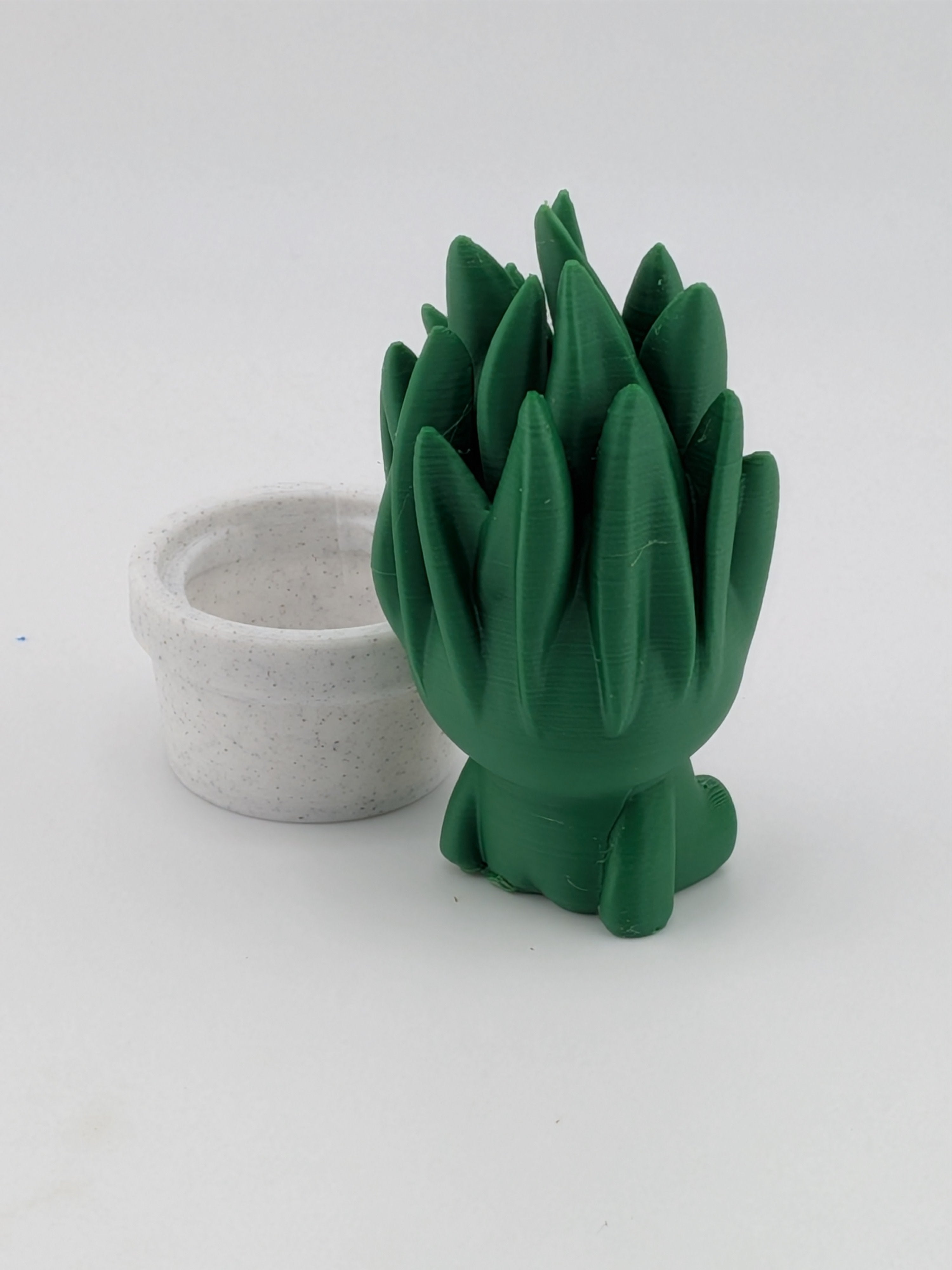 🐍🌿 Snake Plant Blob! 🪴 3" Articulated Spiky Leaf Fidget & Planter Set ✨💚