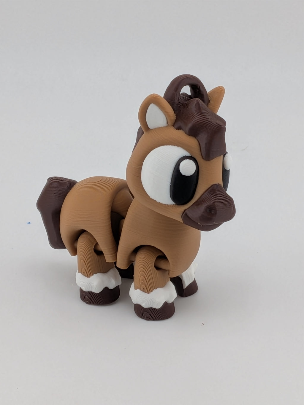 🐴🔑 Classic Brown Flexi Horse Keychain | Articulated "Stallion" Fidget Bag Charm ✨🌾