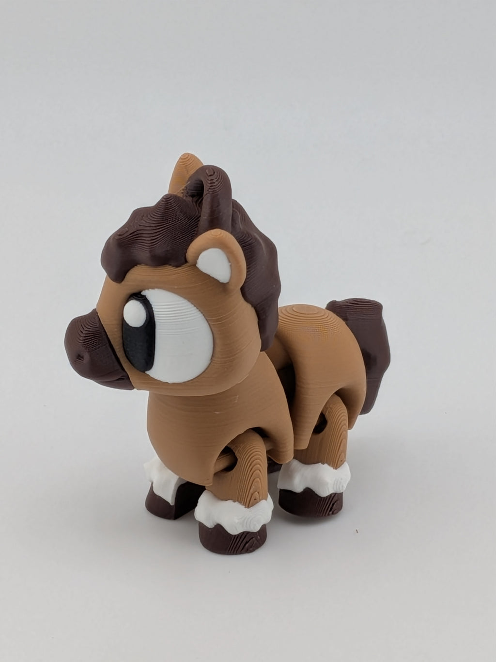 🐴🔑 Classic Brown Flexi Horse Keychain | Articulated "Stallion" Fidget Bag Charm ✨🌾