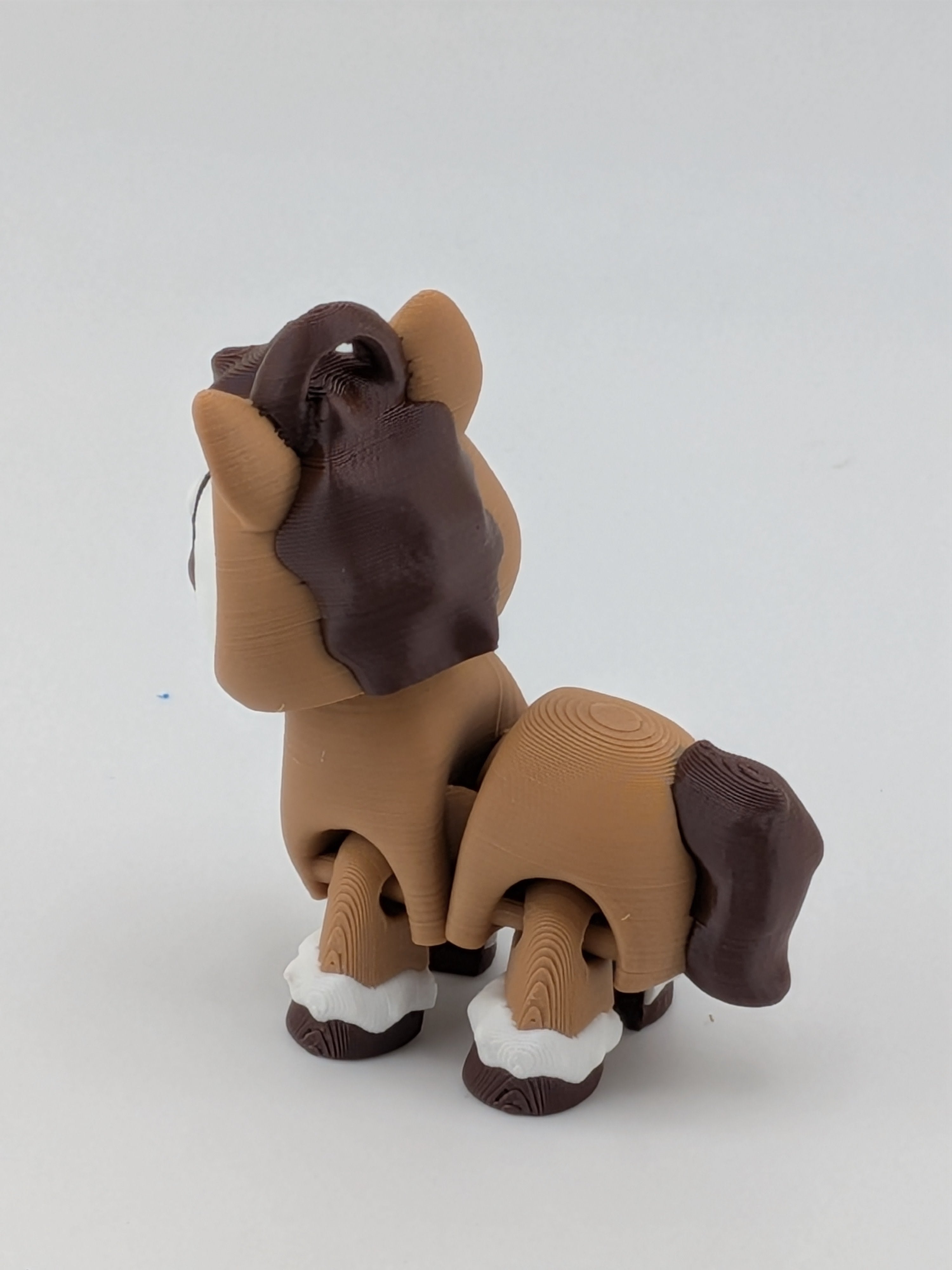 🐴🔑 Classic Brown Flexi Horse Keychain | Articulated "Stallion" Fidget Bag Charm ✨🌾