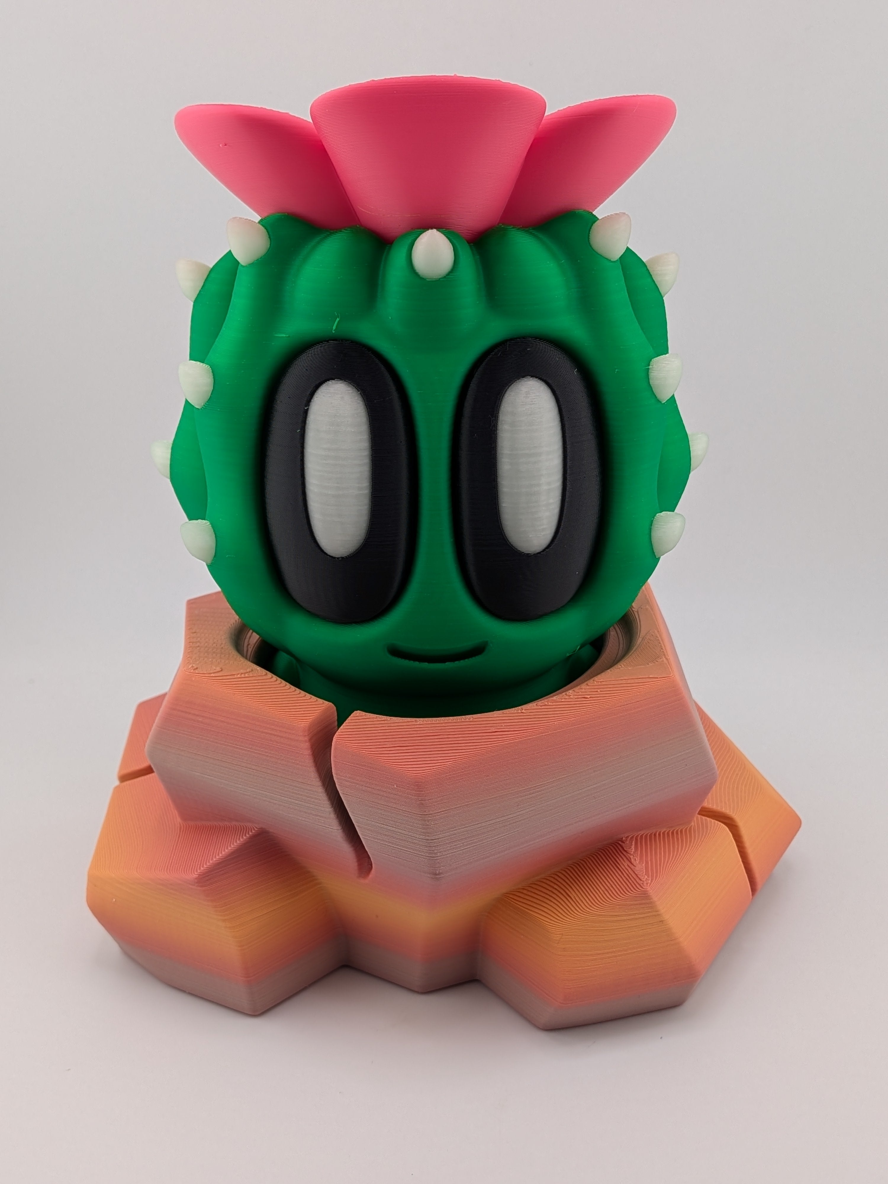 🌸🌵 Bloblab Flower Cactus! ✨ 6.5" Articulated Glow-in-the-Dark Prickly Fidget 🌙👀