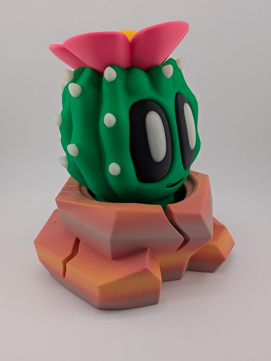 🌸🌵 Bloblab Flower Cactus! ✨ 6.5" Articulated Glow-in-the-Dark Prickly Fidget 🌙👀