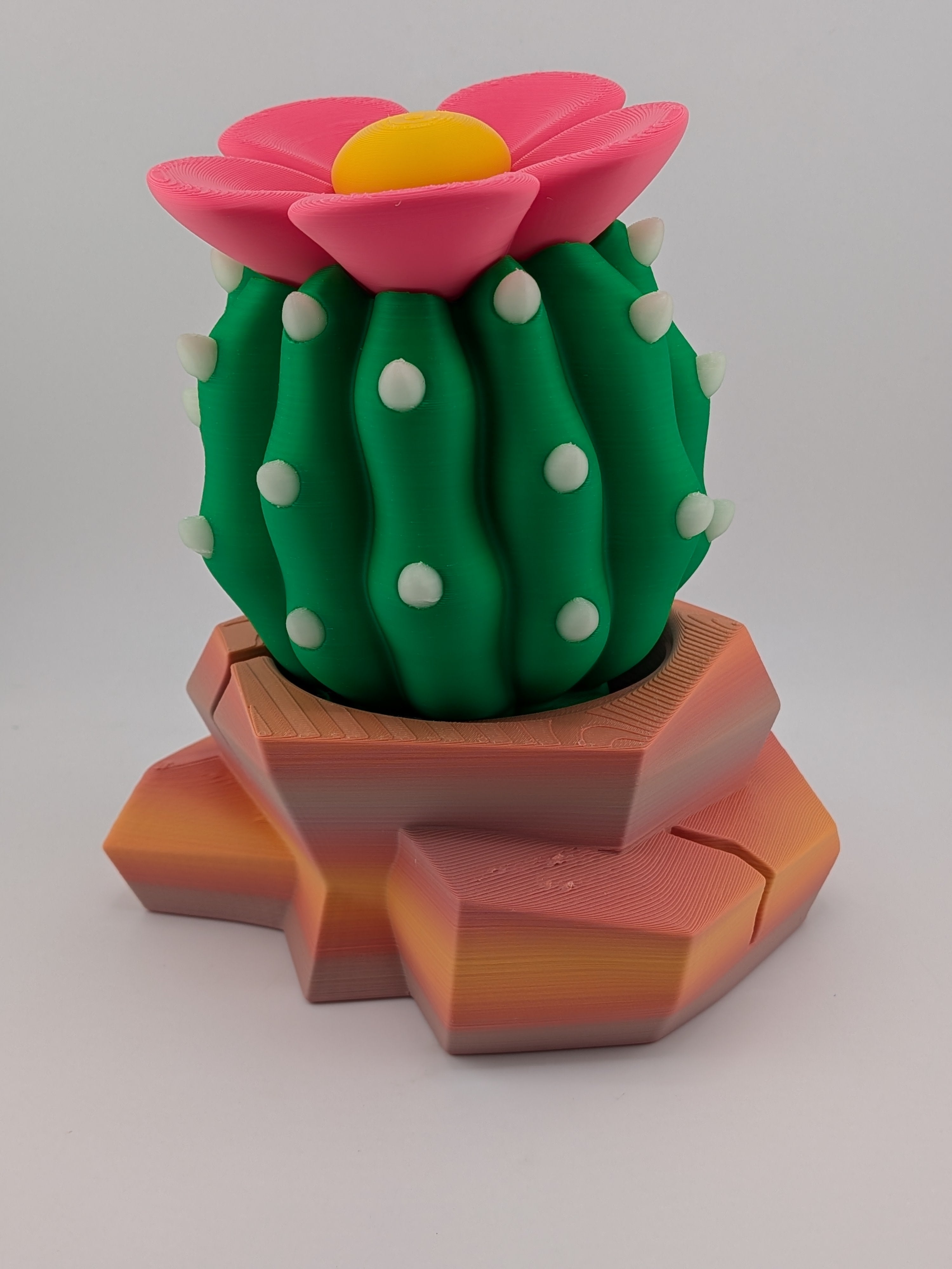 🌸🌵 Bloblab Flower Cactus! ✨ 6.5" Articulated Glow-in-the-Dark Prickly Fidget 🌙👀