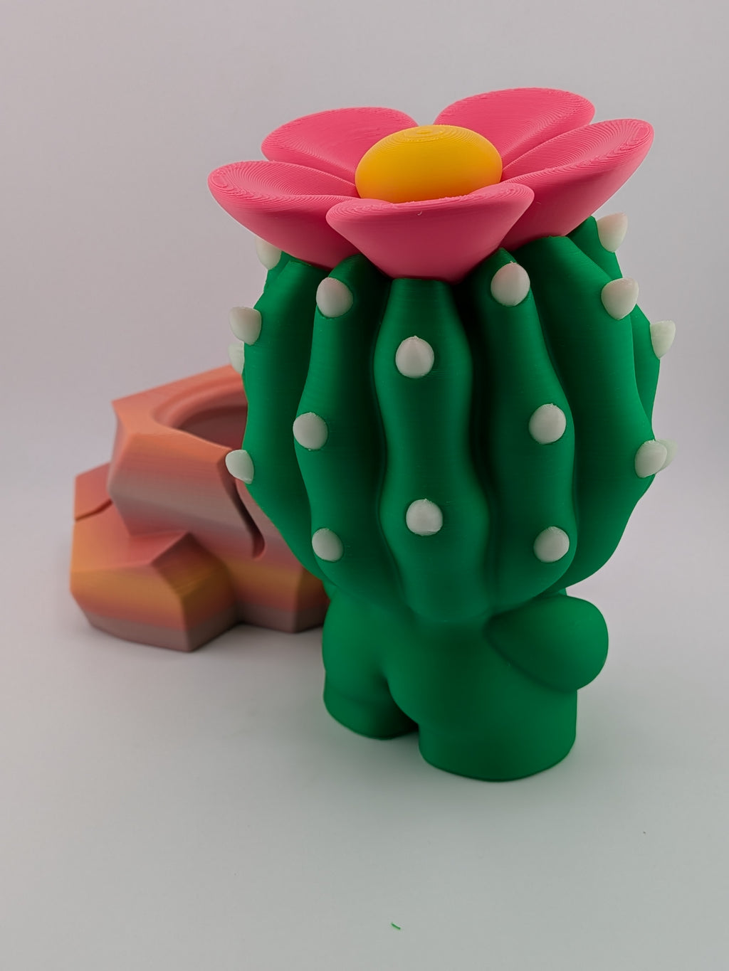 🌸🌵 Bloblab Flower Cactus! ✨ 6.5" Articulated Glow-in-the-Dark Prickly Fidget 🌙👀