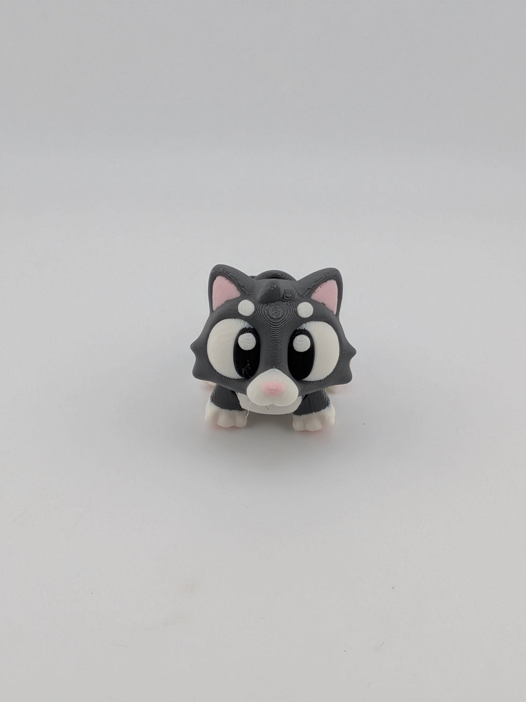 🐱✨ 3" Striped Flexi Cat Keychain | Articulated "Tabby-Style" Fidget Toy 🐾🧶