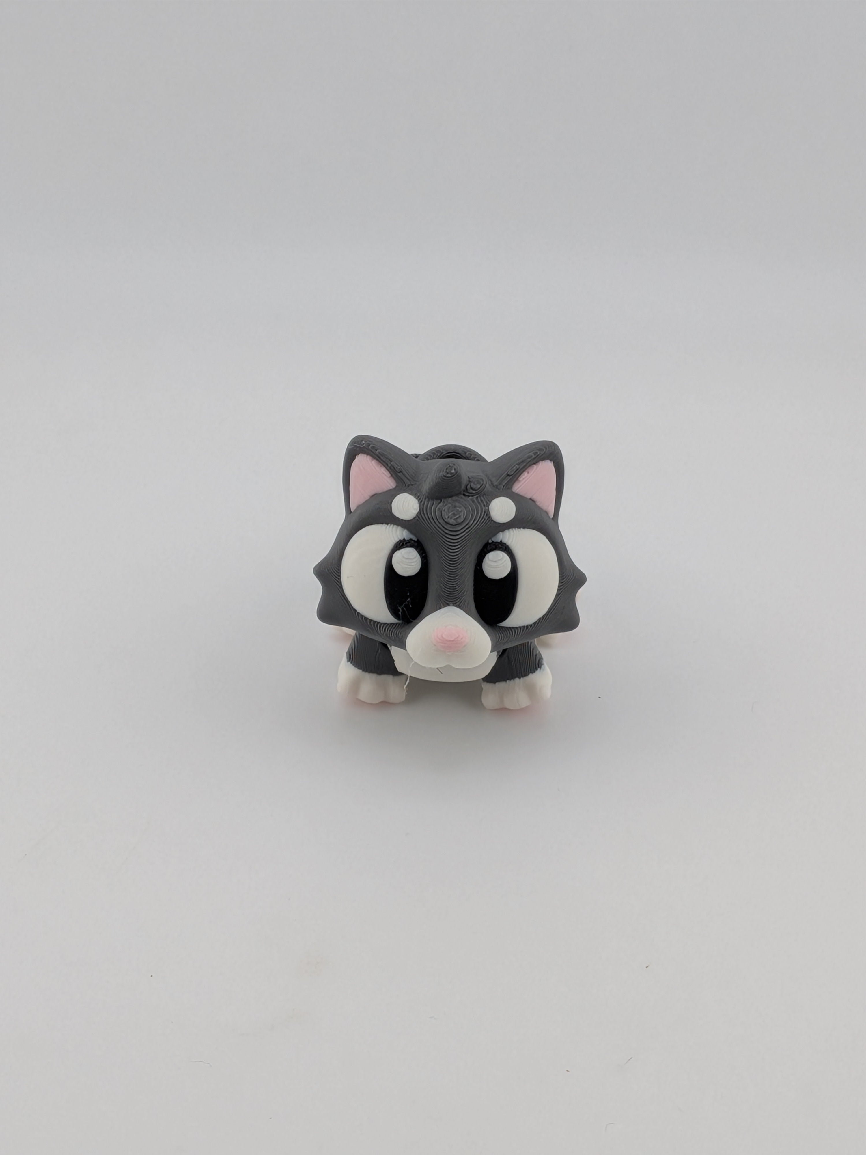 🐱✨ 3" Striped Flexi Cat Keychain | Articulated "Tabby-Style" Fidget Toy 🐾🧶