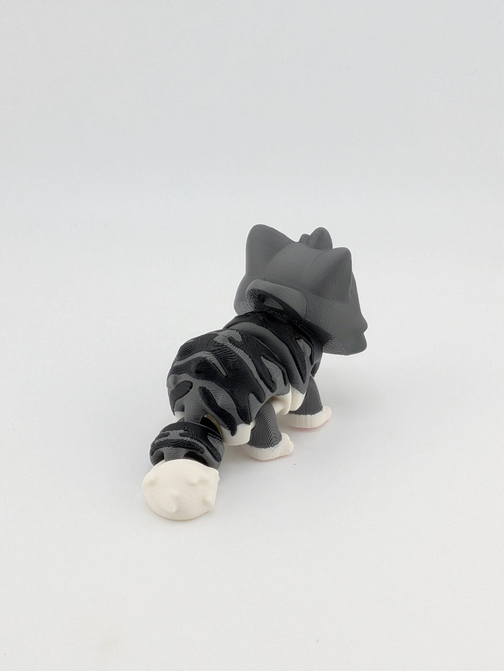 🐱✨ 3" Striped Flexi Cat Keychain | Articulated "Tabby-Style" Fidget Toy 🐾🧶