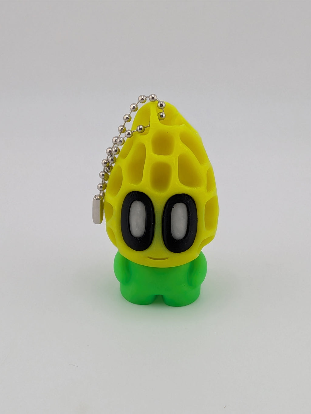 🍄✨ Glow Morel Mushroom Keychain! 🔑 UV Reactive Articulated Bag Buddy 🌟🛸