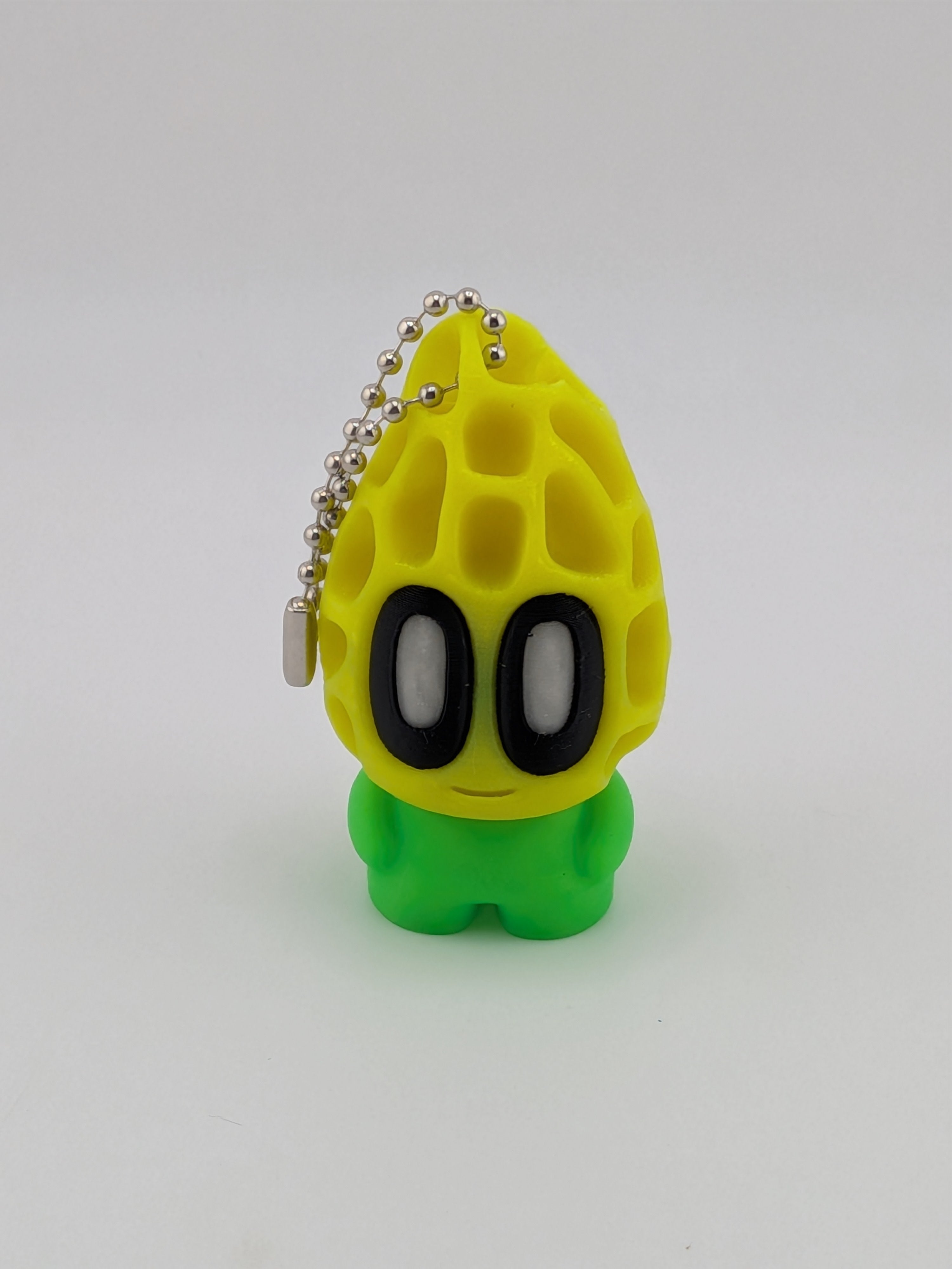 🍄✨ Glow Morel Mushroom Keychain! 🔑 UV Reactive Articulated Bag Buddy 🌟🛸