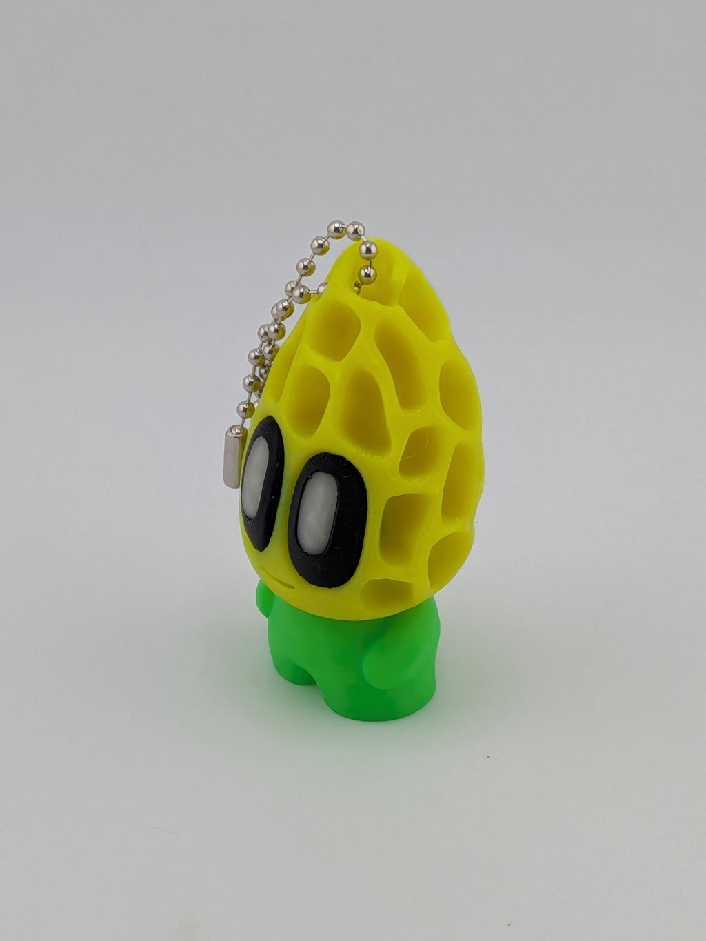 🍄✨ Glow Morel Mushroom Keychain! 🔑 UV Reactive Articulated Bag Buddy 🌟🛸