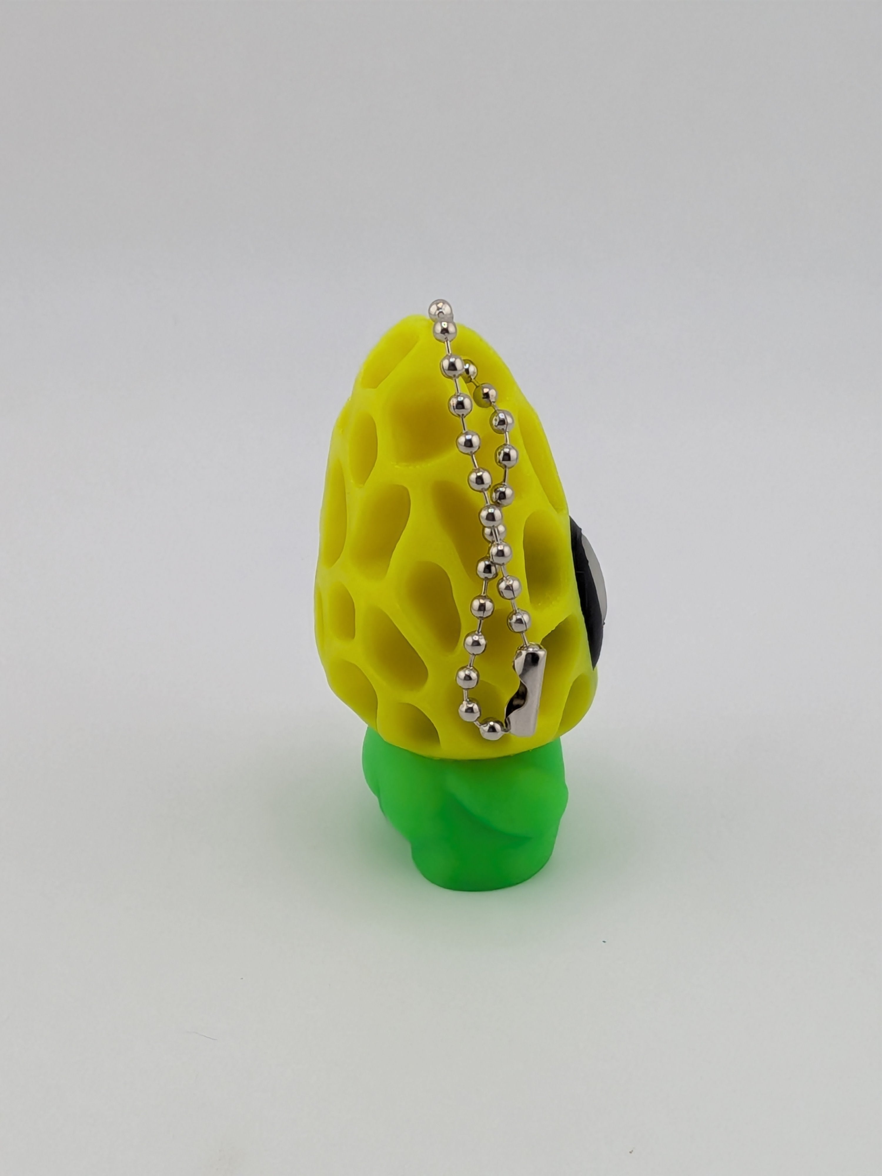 🍄✨ Glow Morel Mushroom Keychain! 🔑 UV Reactive Articulated Bag Buddy 🌟🛸
