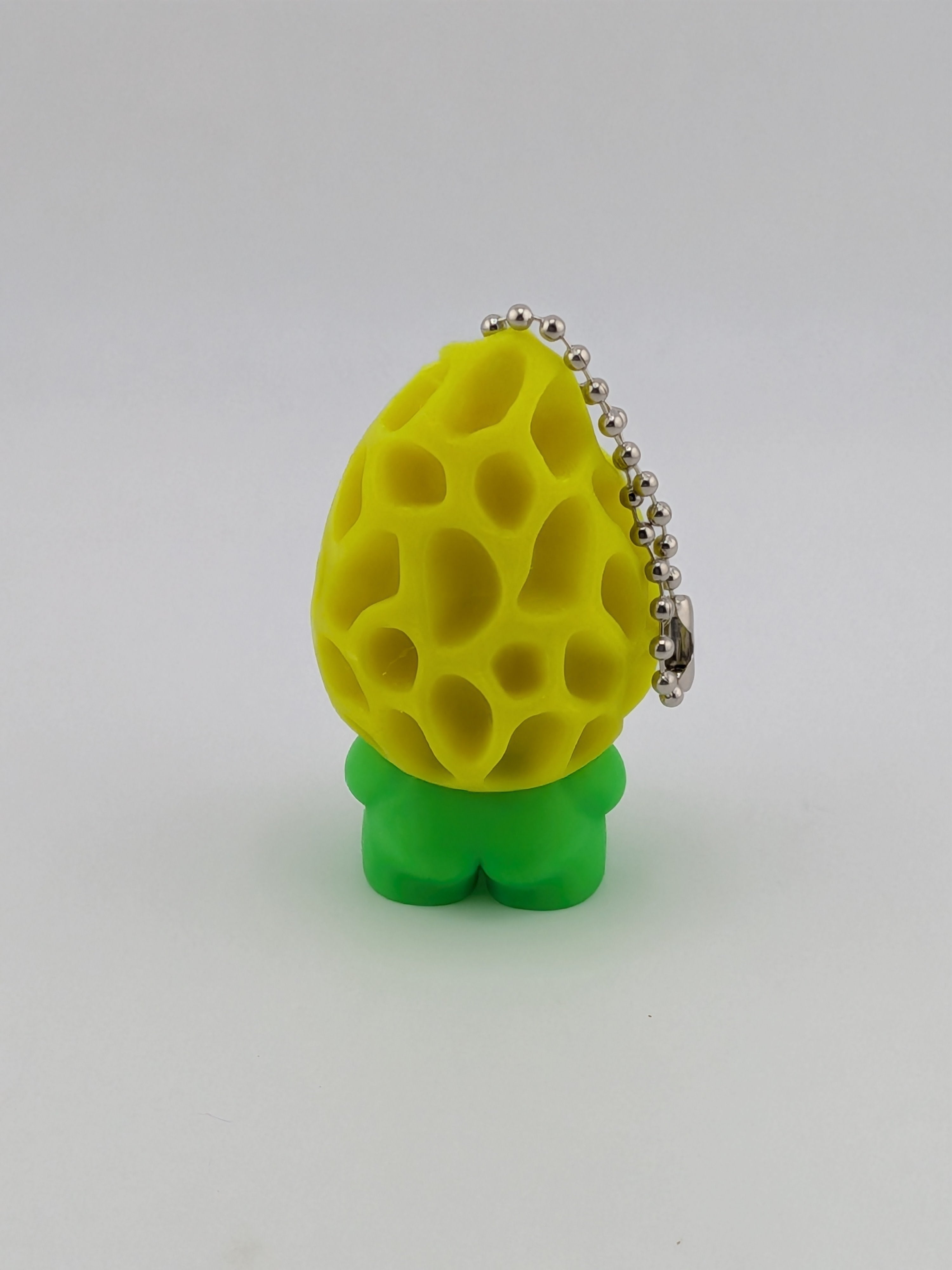 🍄✨ Glow Morel Mushroom Keychain! 🔑 UV Reactive Articulated Bag Buddy 🌟🛸