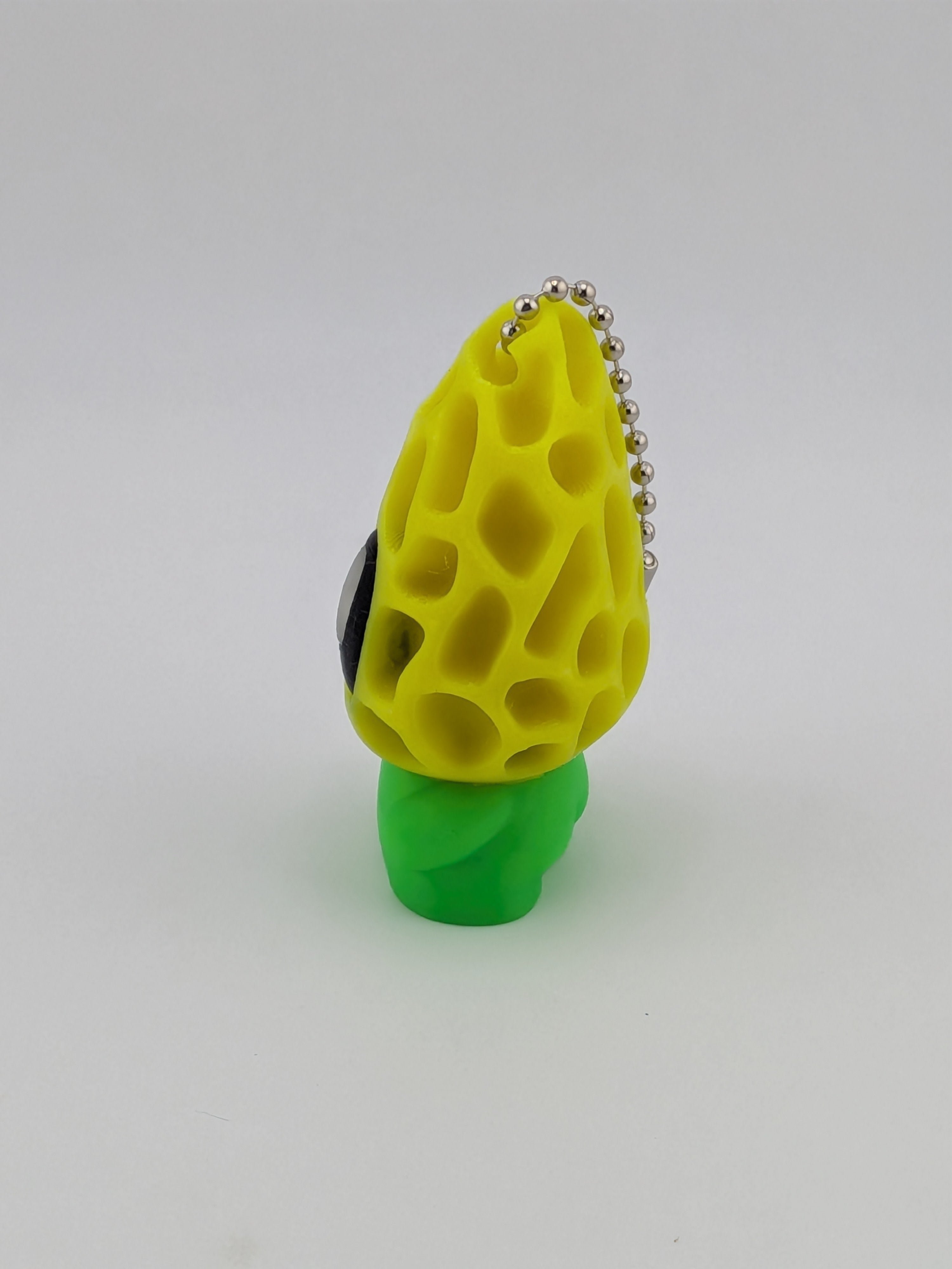 🍄✨ Glow Morel Mushroom Keychain! 🔑 UV Reactive Articulated Bag Buddy 🌟🛸