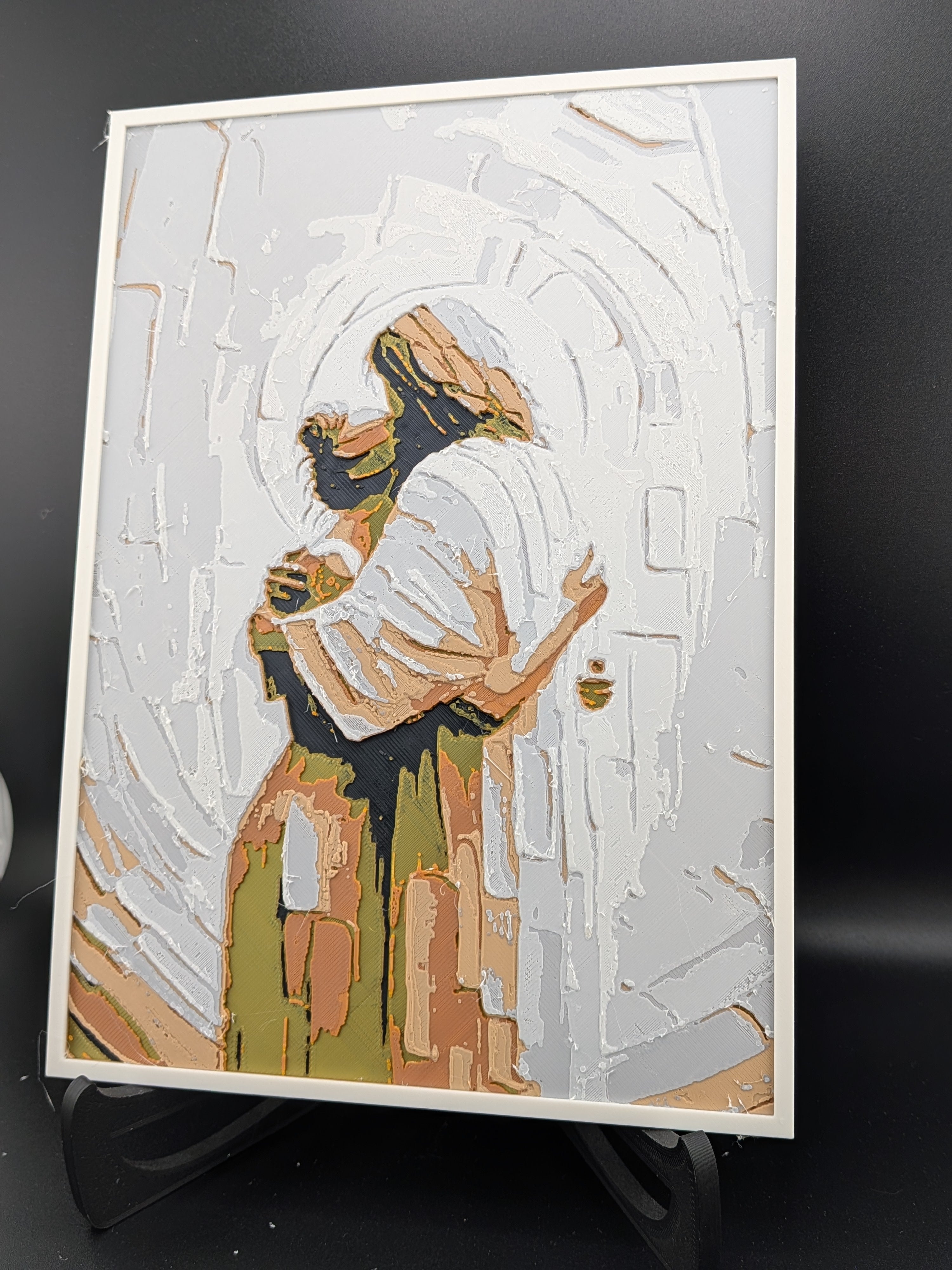 ✝️✨ "The Divine Embrace" Hueforge Art | 3D Printed Spiritual Wall Decor 🙏🖼️