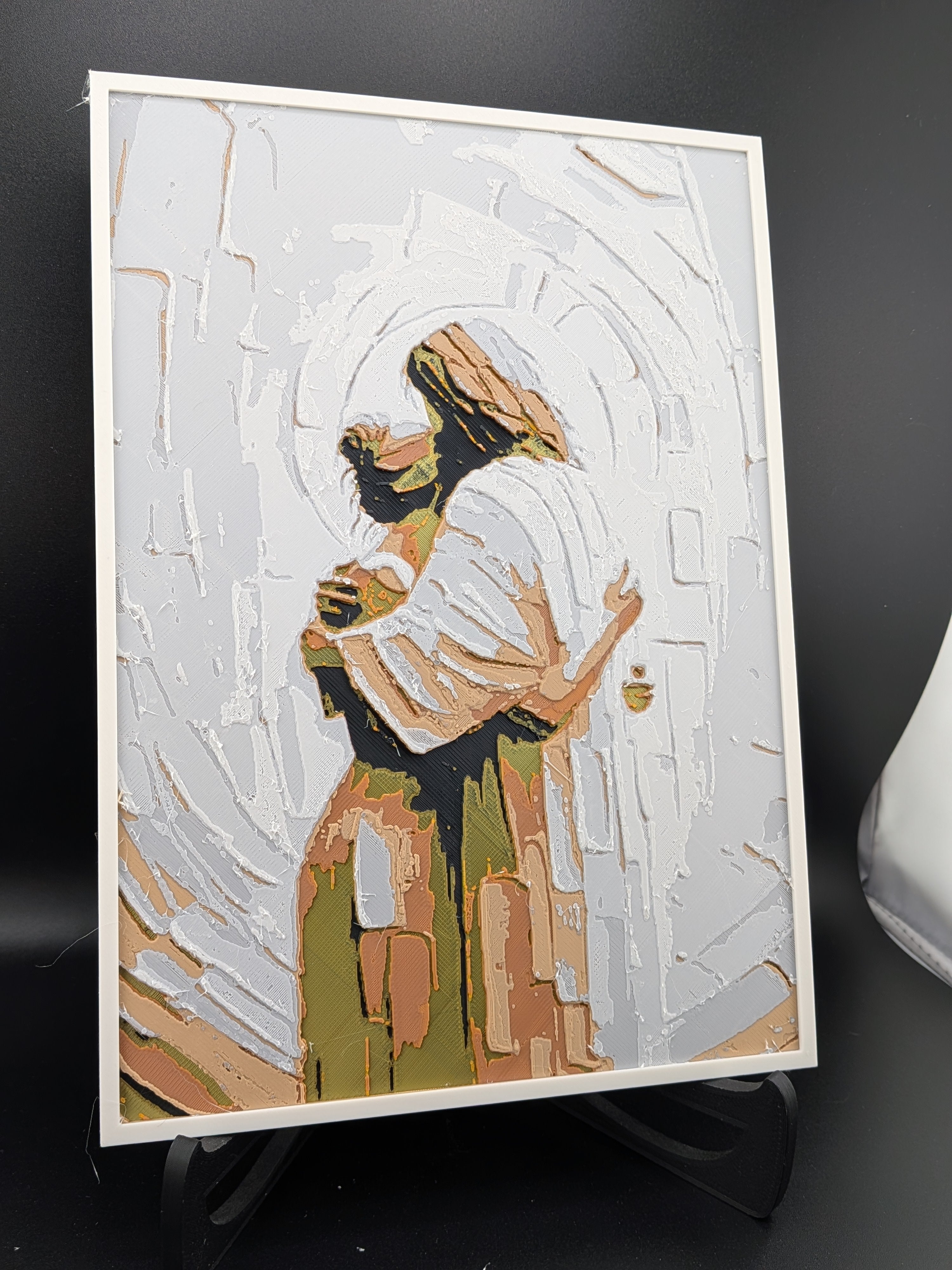 ✝️✨ "The Divine Embrace" Hueforge Art | 3D Printed Spiritual Wall Decor 🙏🖼️