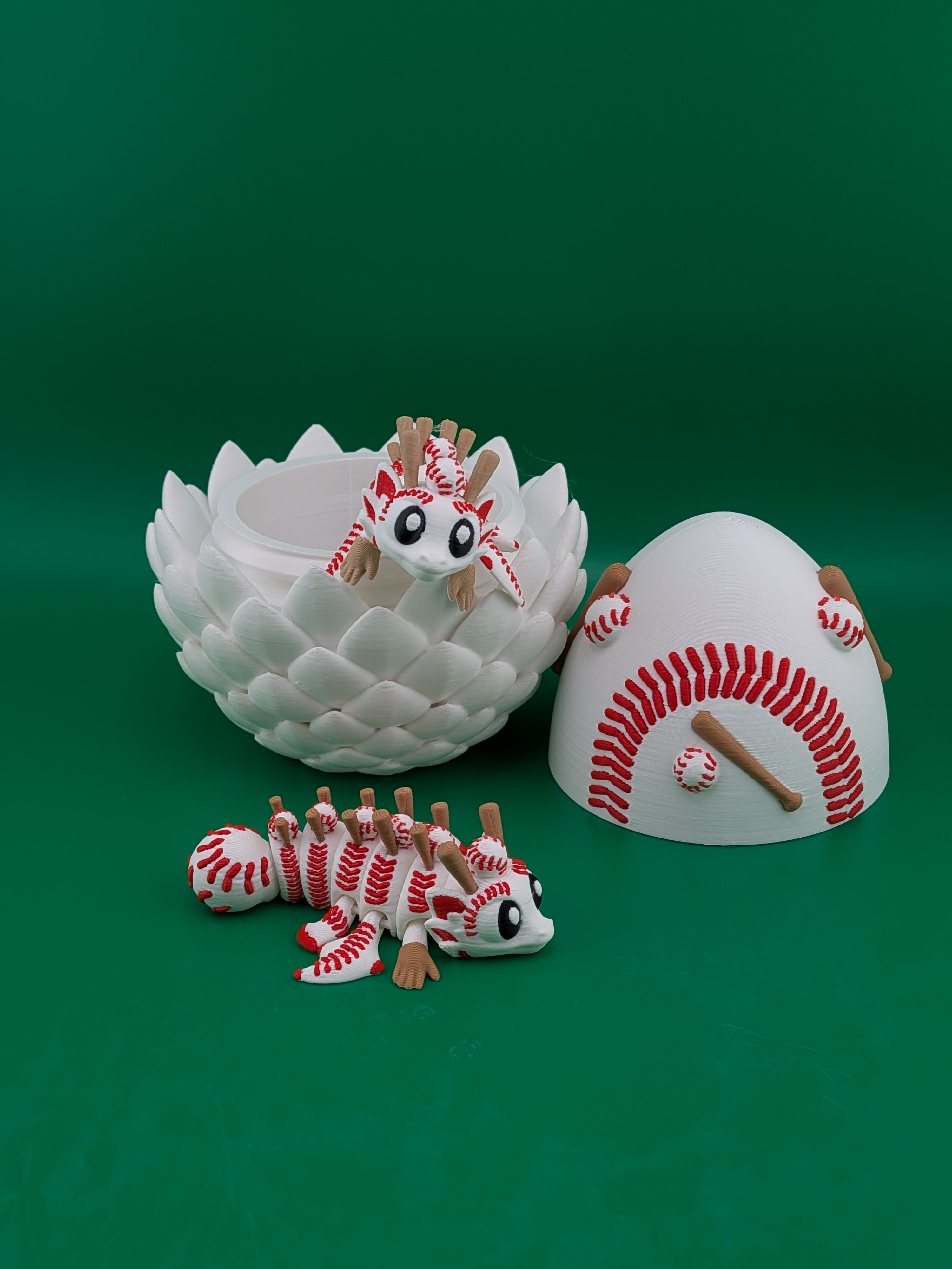 ⚾🐉 Baseball Dragon Egg Bundle | Articulated "Twin-Dragon" Home Run Set ✨🏟️
