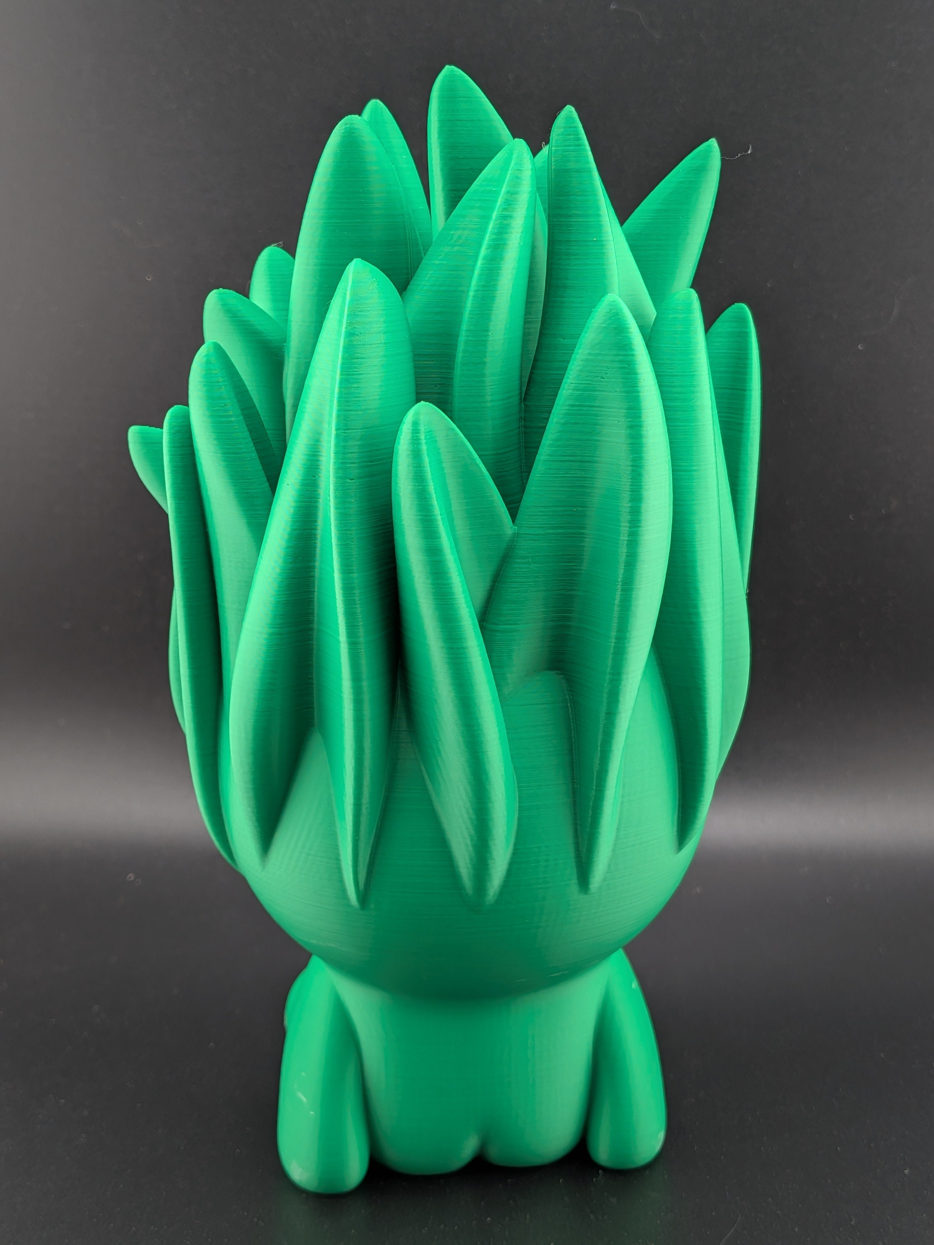🌿✨ 7.25" Large Snake Plant Buddy | 3D Printed "No-Kill" Chibi Desk Plant 🏺💚