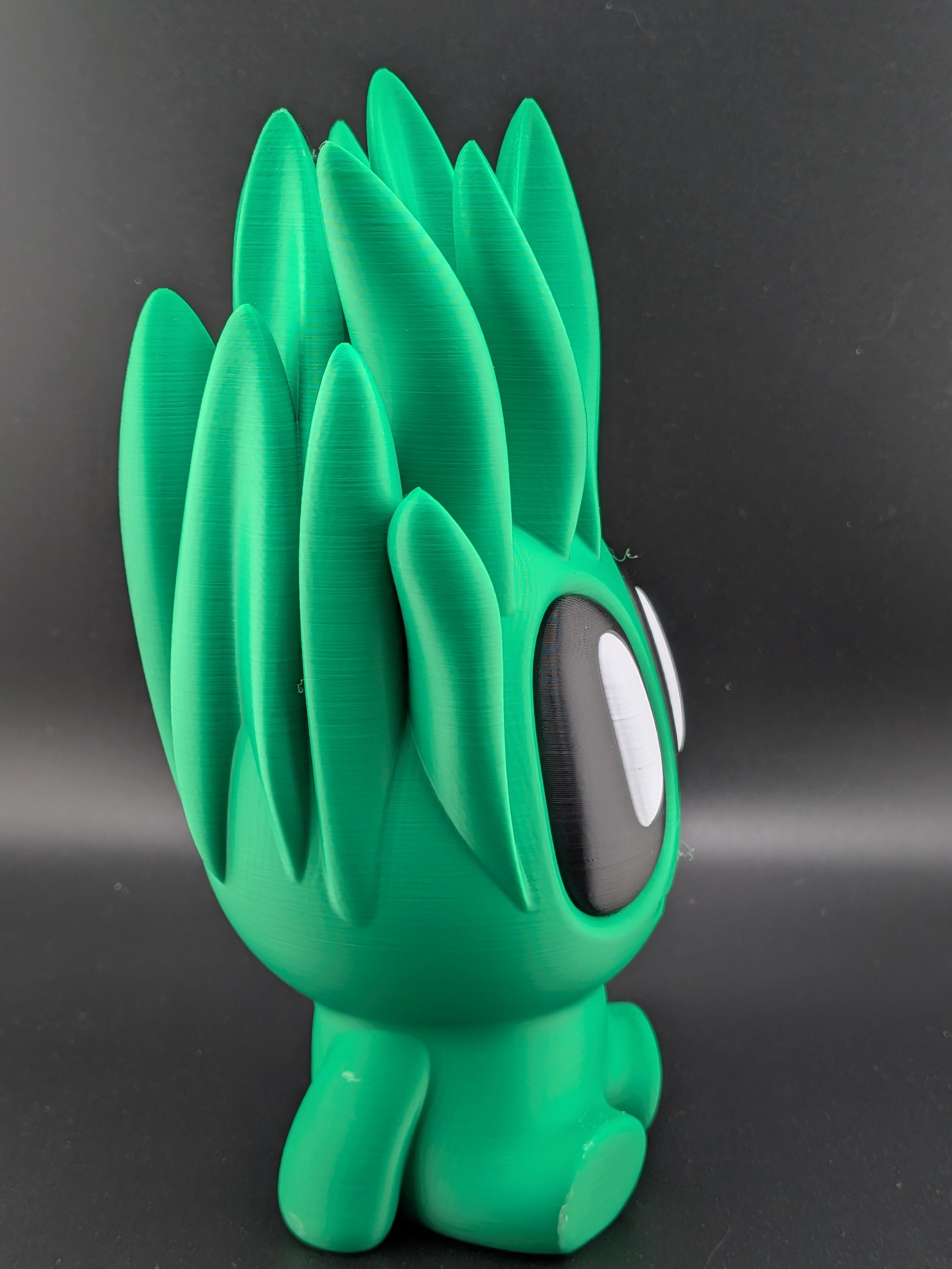 🌿✨ 7.25" Large Snake Plant Buddy | 3D Printed "No-Kill" Chibi Desk Plant 🏺💚