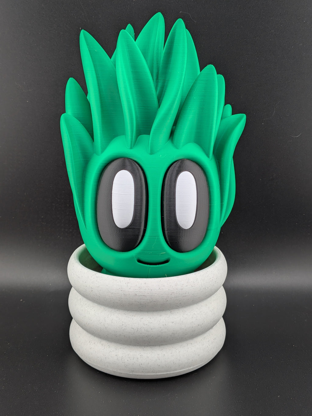 🌿✨ 7.25" Large Snake Plant Buddy | 3D Printed "No-Kill" Chibi Desk Plant 🏺💚