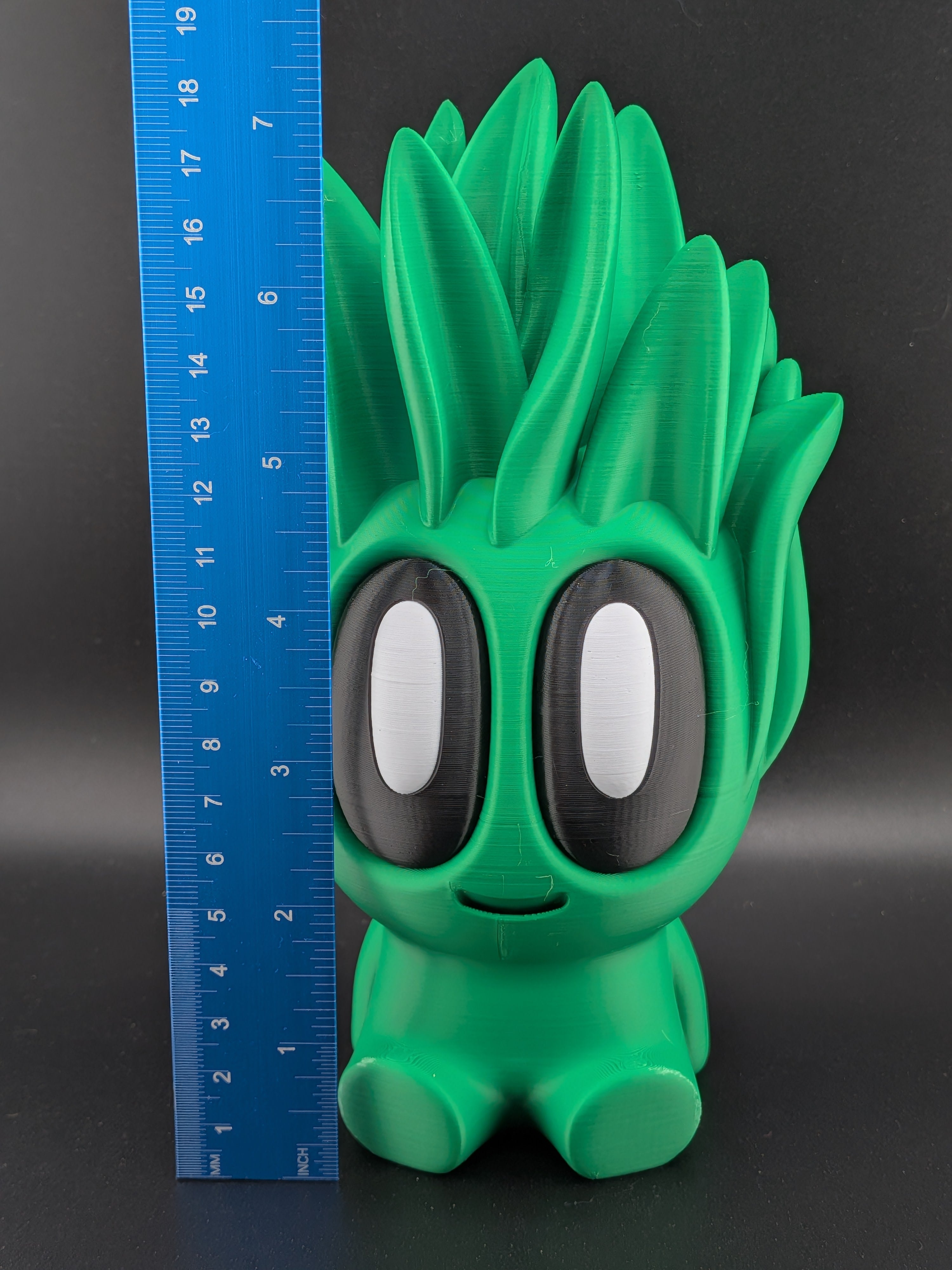 🌿✨ 7.25" Large Snake Plant Buddy | 3D Printed "No-Kill" Chibi Desk Plant 🏺💚