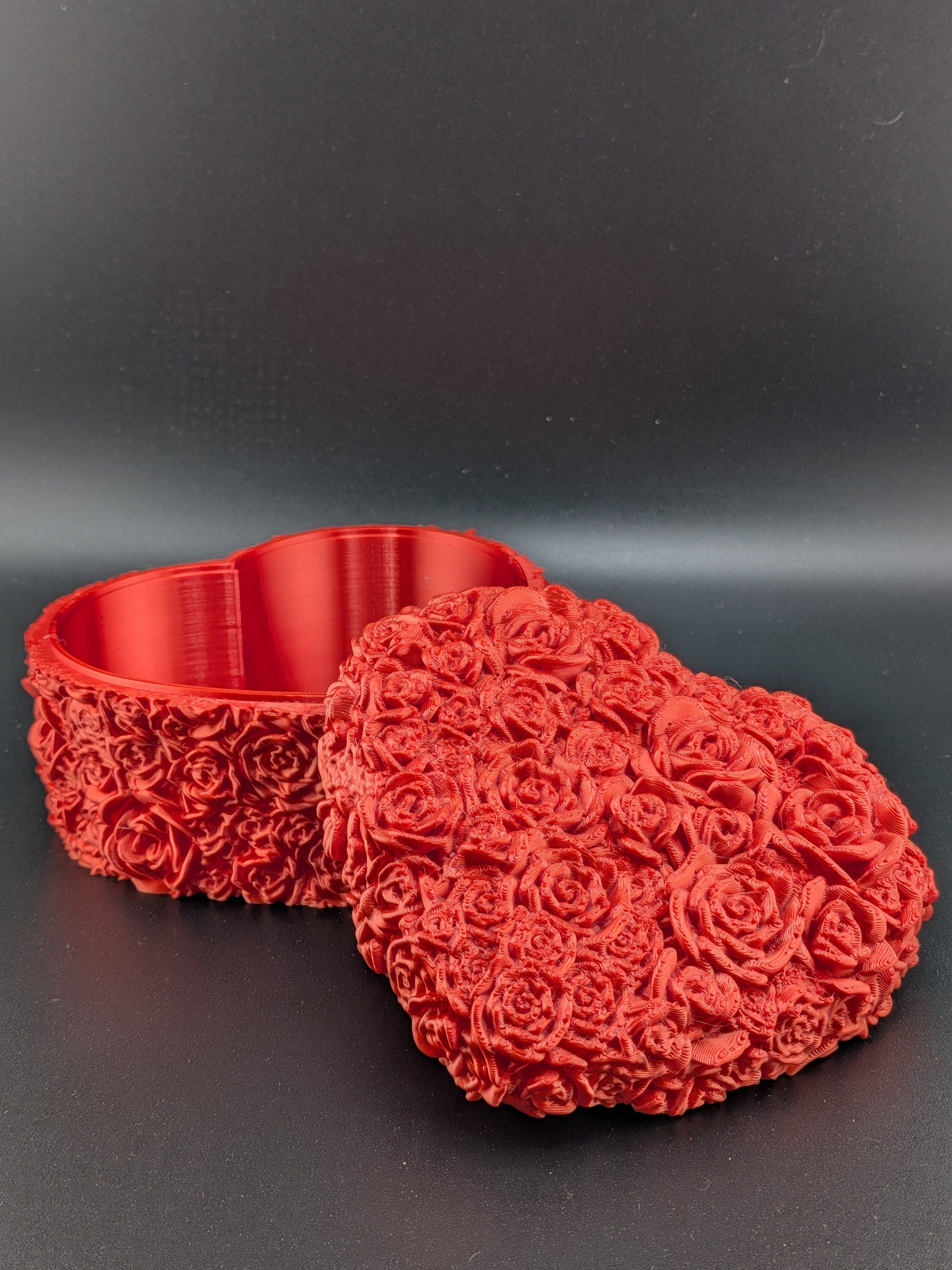 🌹💖 Rose Heart Keepsake Box ✨ 3D Printed Floral Jewelry & Candy Storage 🎁🍭