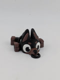 🐕✨ 2.7" Mini Flexi Doberman Keychain | Articulated "Guard-Pup" with Spiky Collar 🐾🦴