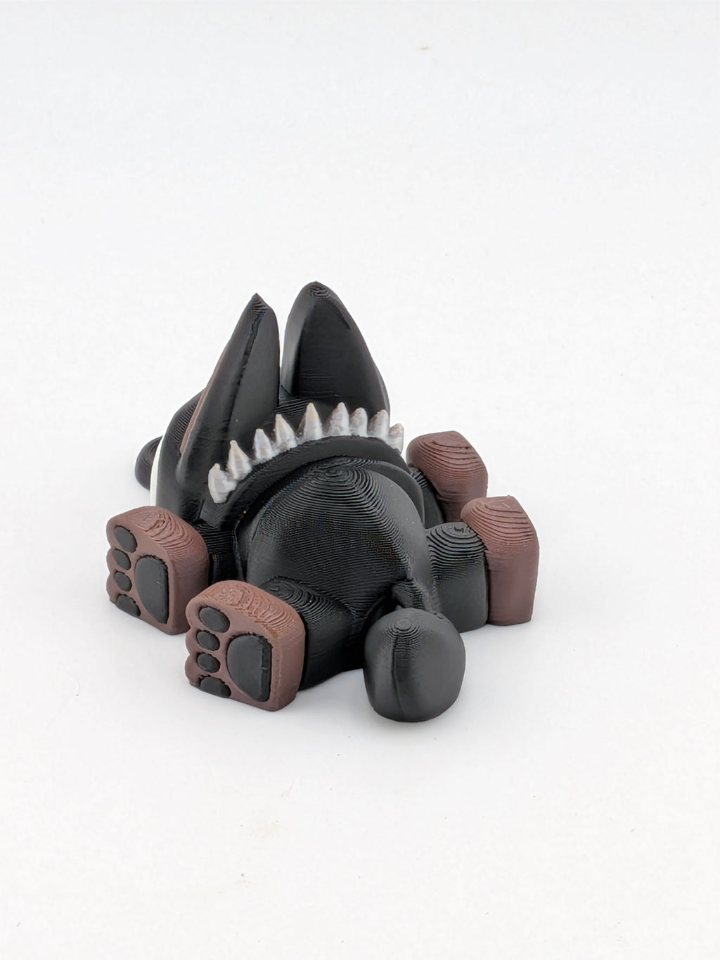 🐕✨ 2.7" Mini Flexi Doberman Keychain | Articulated "Guard-Pup" with Spiky Collar 🐾🦴