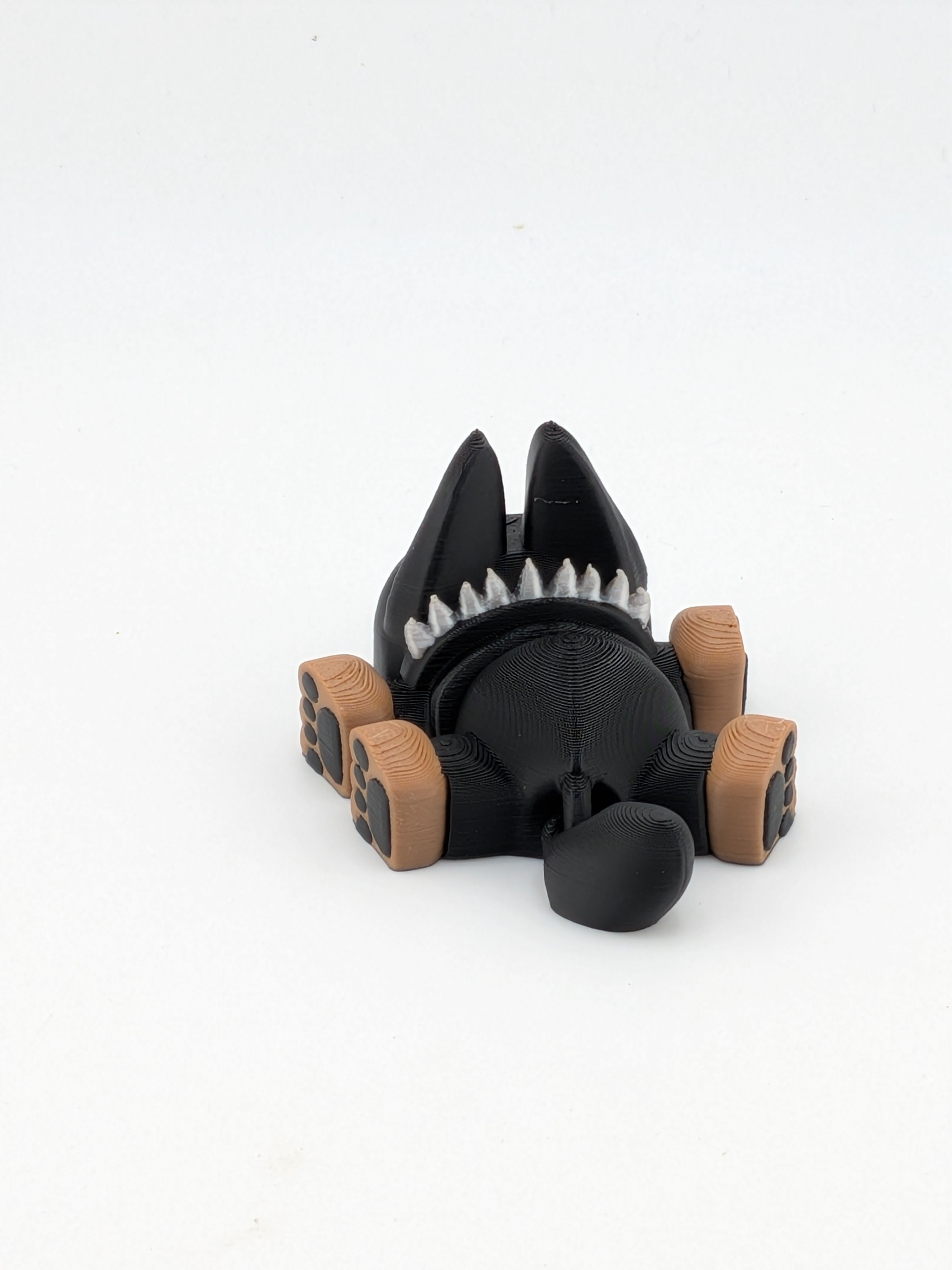 🐕✨ 2.7" Mini Flexi Doberman Keychain | Articulated "Guard-Pup" with Spiky Collar 🐾🦴