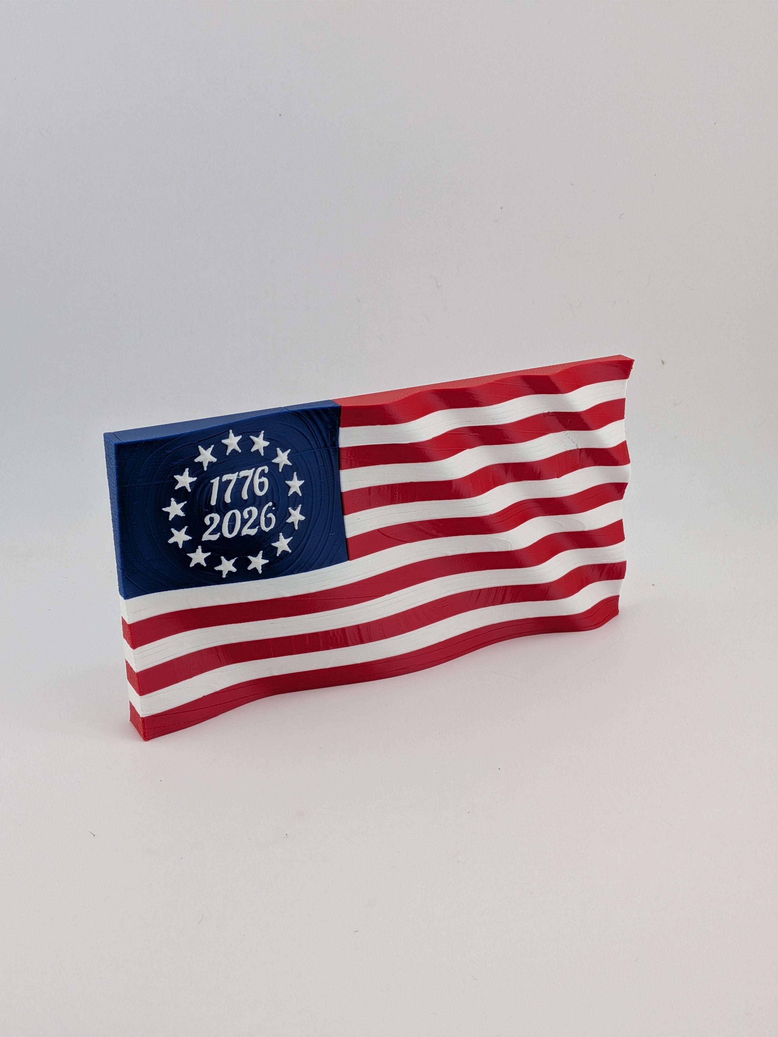 🇺🇸✨ USA 250th Anniversary Waving Flag | 5.5" Seamless Magnetic Decor 🎆🗽