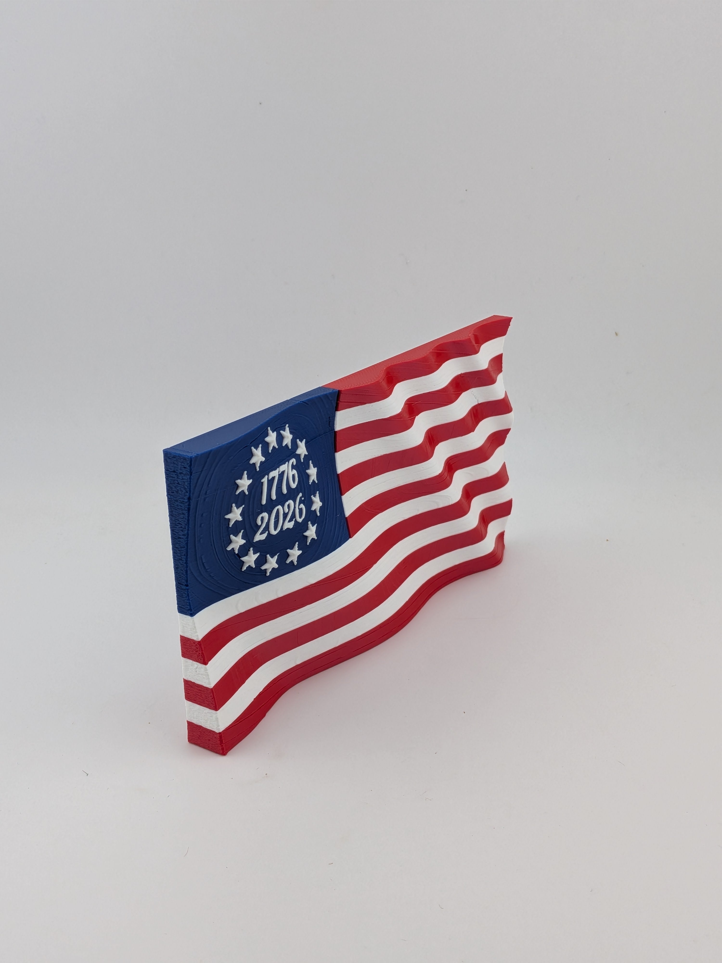🇺🇸✨ USA 250th Anniversary Waving Flag | 5.5" Seamless Magnetic Decor 🎆🗽