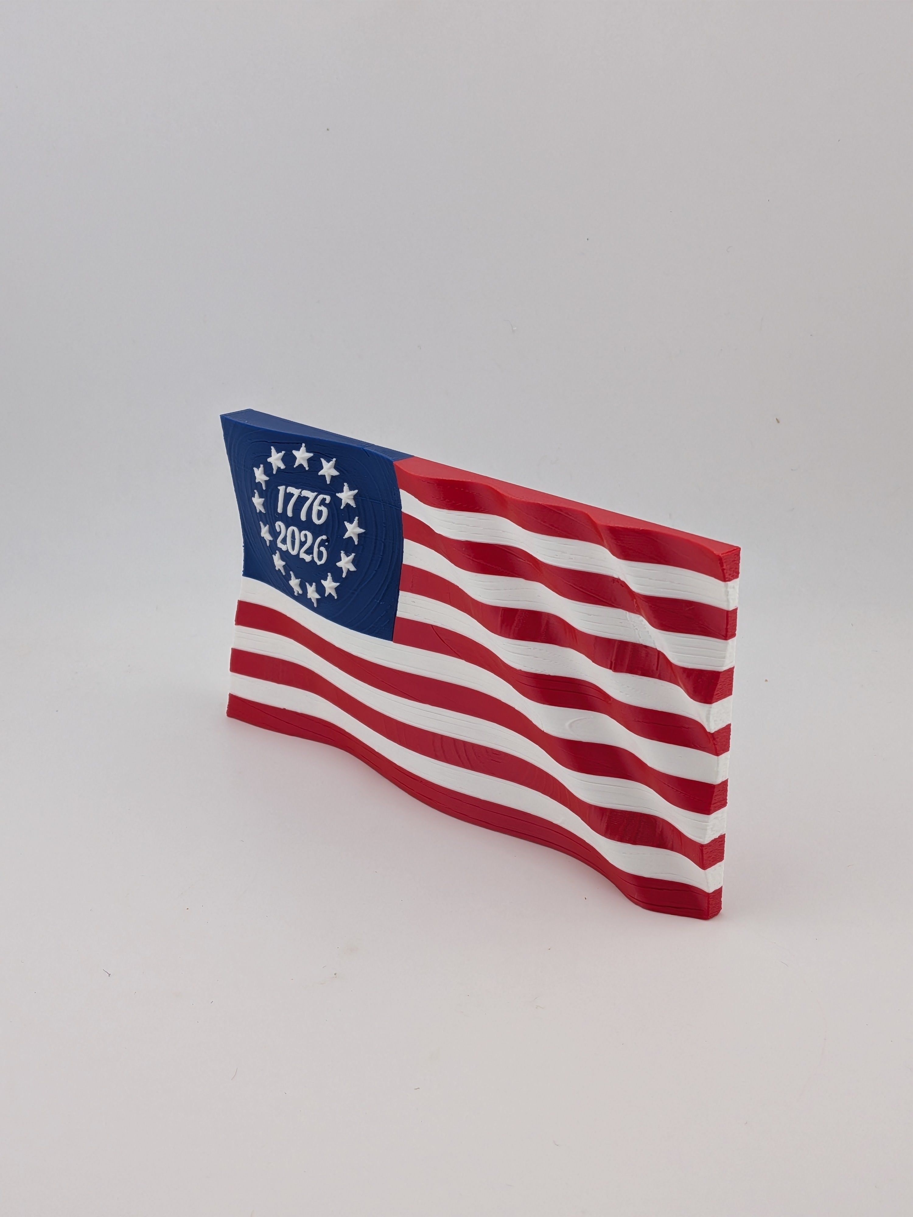 🇺🇸✨ USA 250th Anniversary Waving Flag | 5.5" Seamless Magnetic Decor 🎆🗽