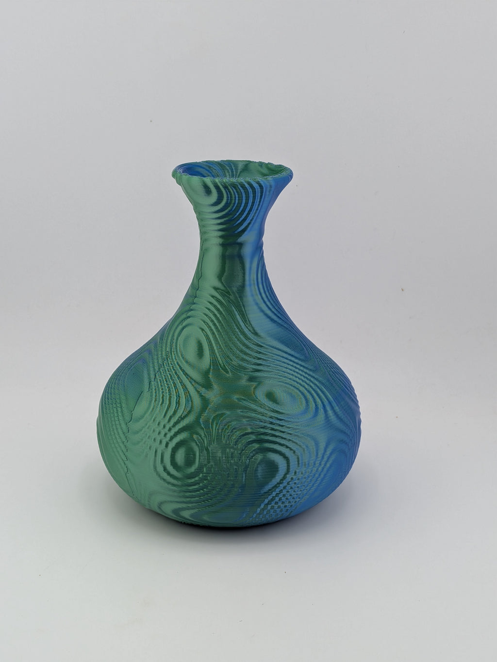 🎨🌀 4.75" Bulbous Ripple Vase | 3D Printed Sculptural Decor in Silk & Dual-Tone ✨🏺