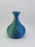 🎨🌀 4.75" Bulbous Ripple Vase | 3D Printed Sculptural Decor in Silk & Dual-Tone ✨🏺