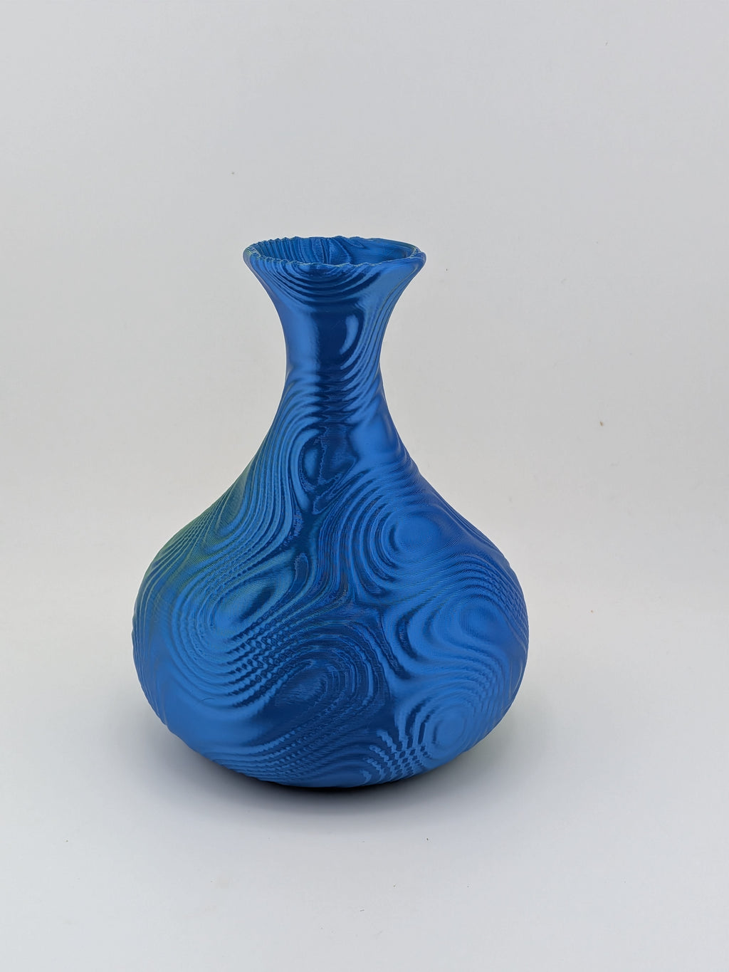 🎨🌀 4.75" Bulbous Ripple Vase | 3D Printed Sculptural Decor in Silk & Dual-Tone ✨🏺