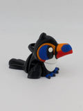 🦜✨ 2.5" Mini Flexi Toucan Keychain | Articulated "Tropical-Wiggle" Fidget Toy 🌴🌊