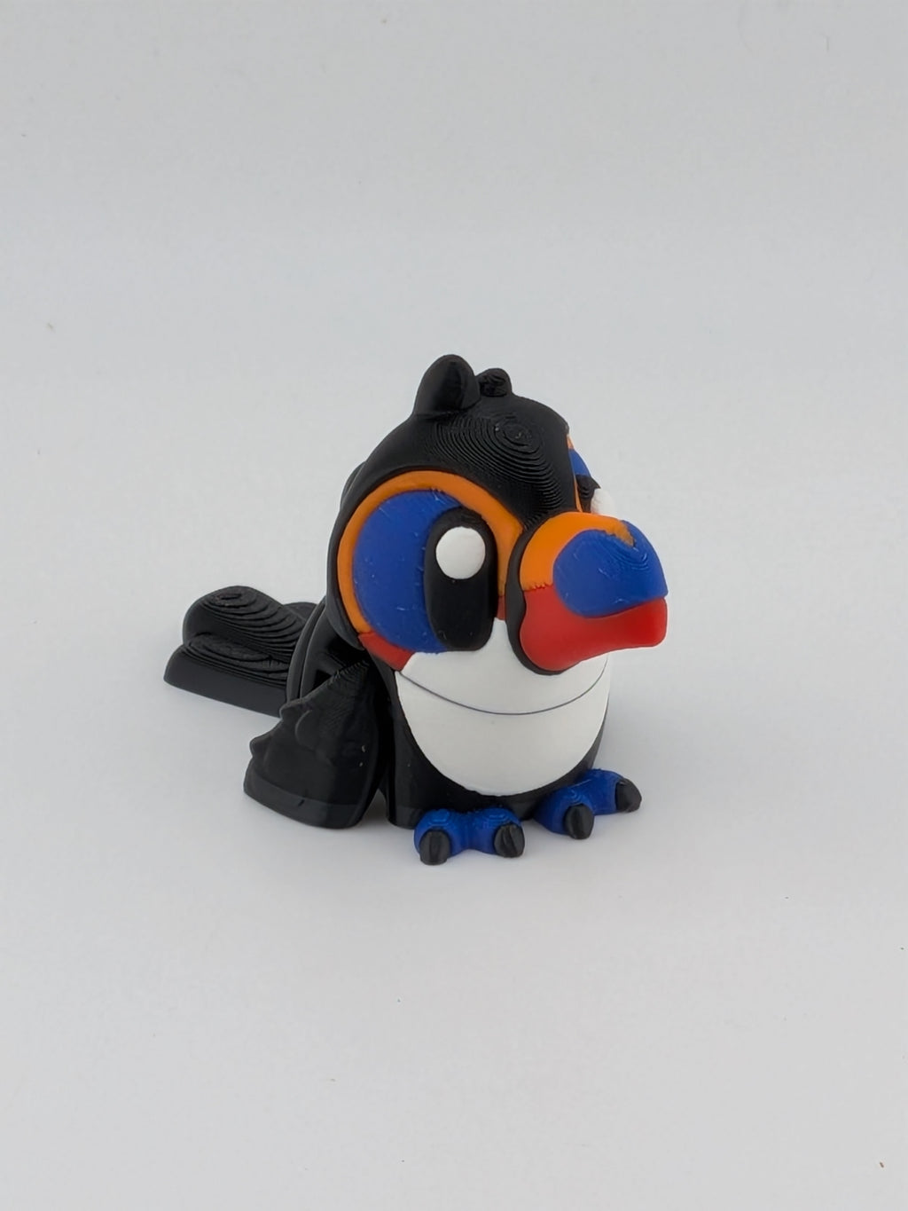 🦜✨ 2.5" Mini Flexi Toucan Keychain | Articulated "Tropical-Wiggle" Fidget Toy 🌴🌊