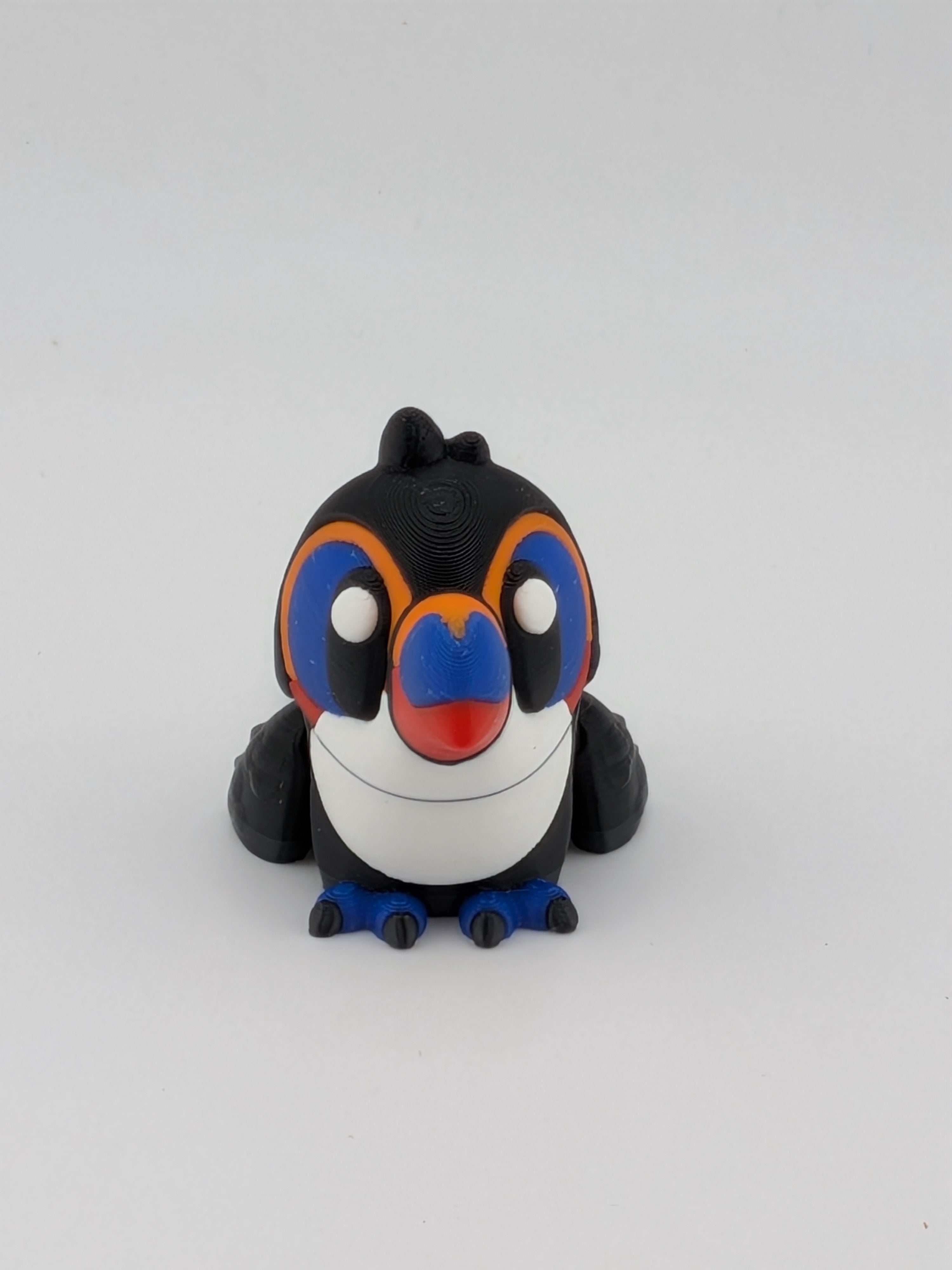 🦜✨ 2.5" Mini Flexi Toucan Keychain | Articulated "Tropical-Wiggle" Fidget Toy 🌴🌊