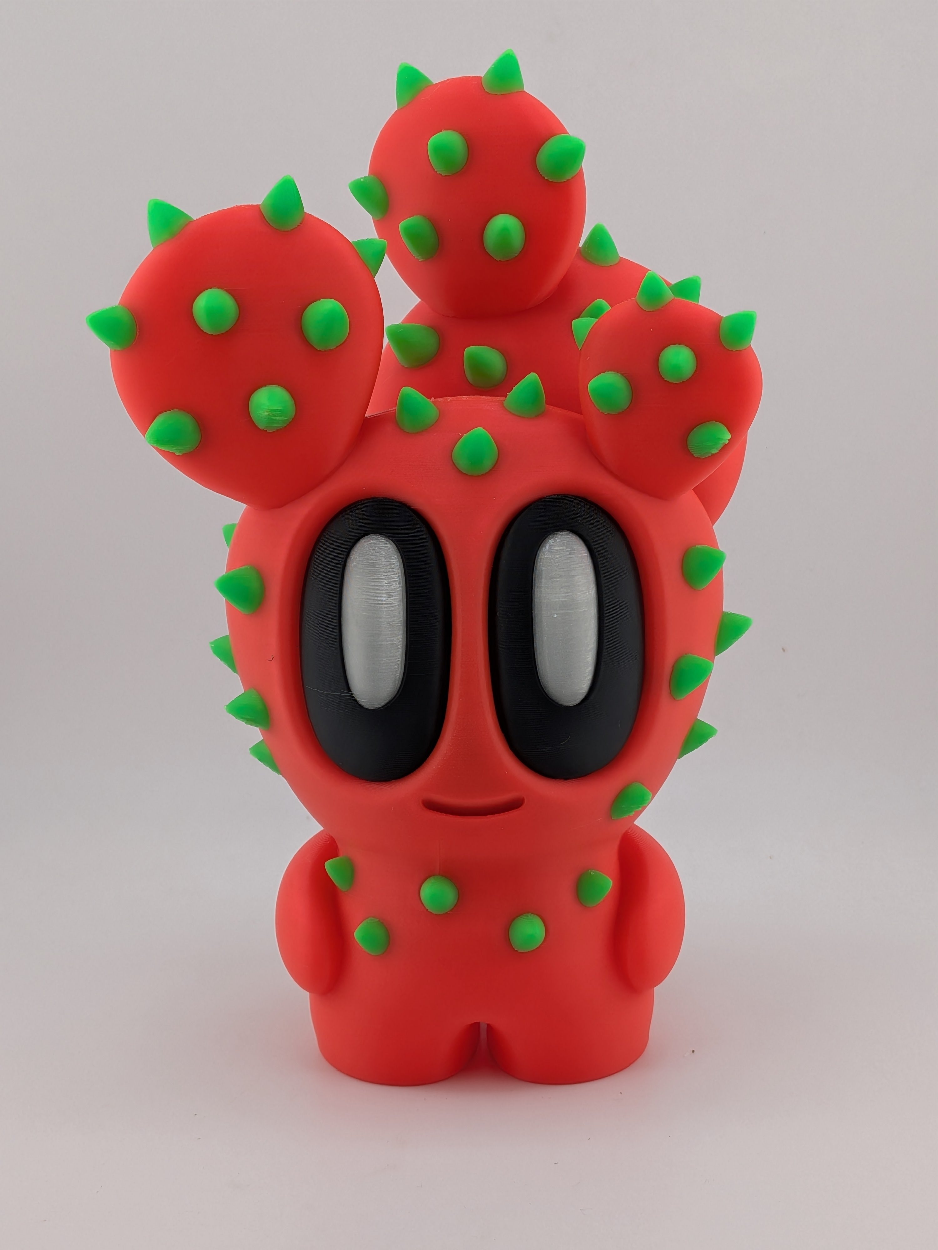 🌵✨ 8" UV-Reactive Cactus Buddy | Glowing 3D Printed "Chibi" Desert Decor 🔦🌈