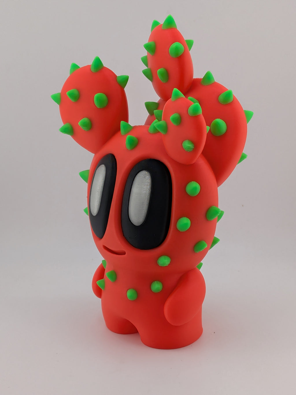 🌵✨ 8" UV-Reactive Cactus Buddy | Glowing 3D Printed "Chibi" Desert Decor 🔦🌈