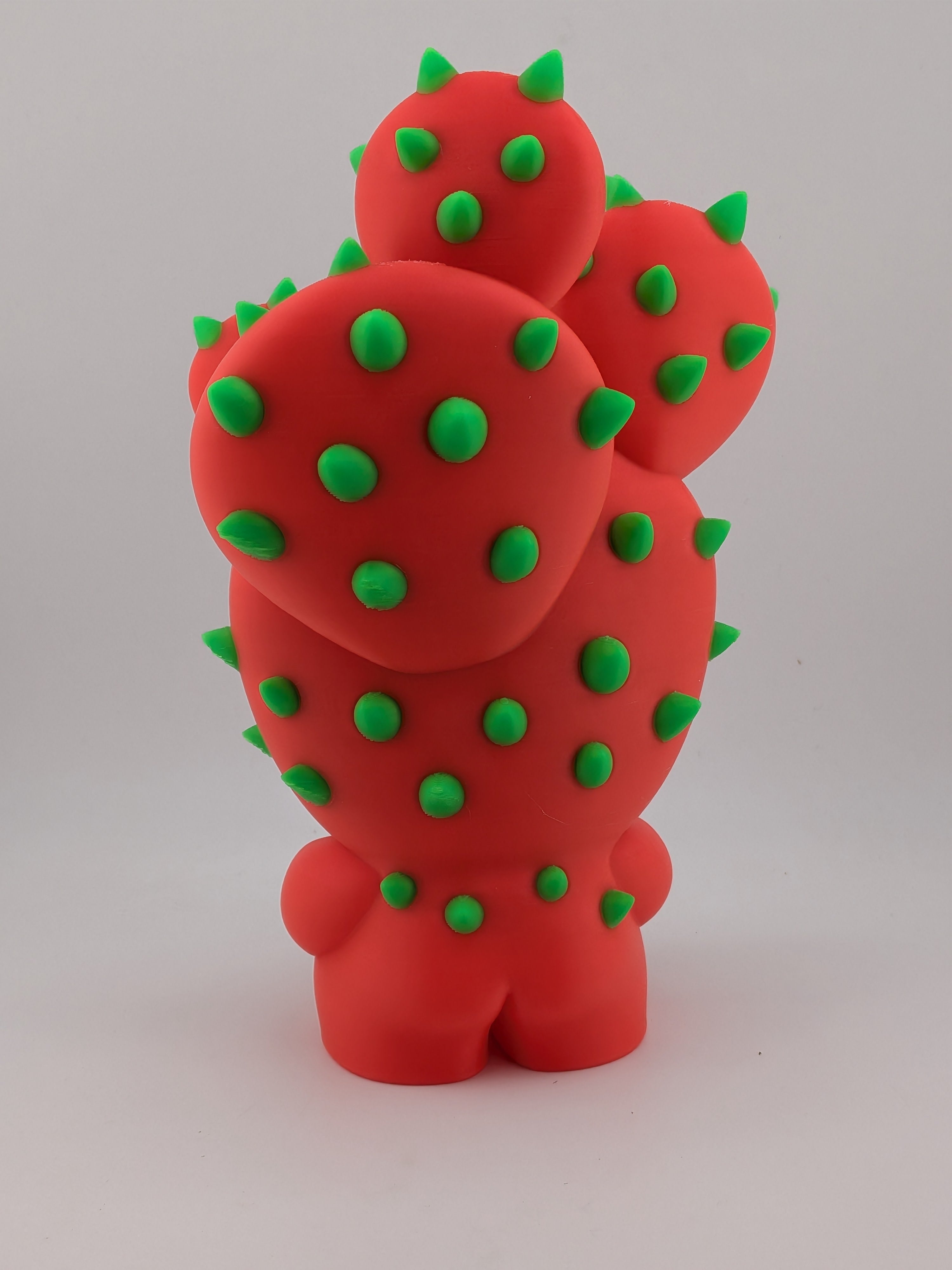 🌵✨ 8" UV-Reactive Cactus Buddy | Glowing 3D Printed "Chibi" Desert Decor 🔦🌈