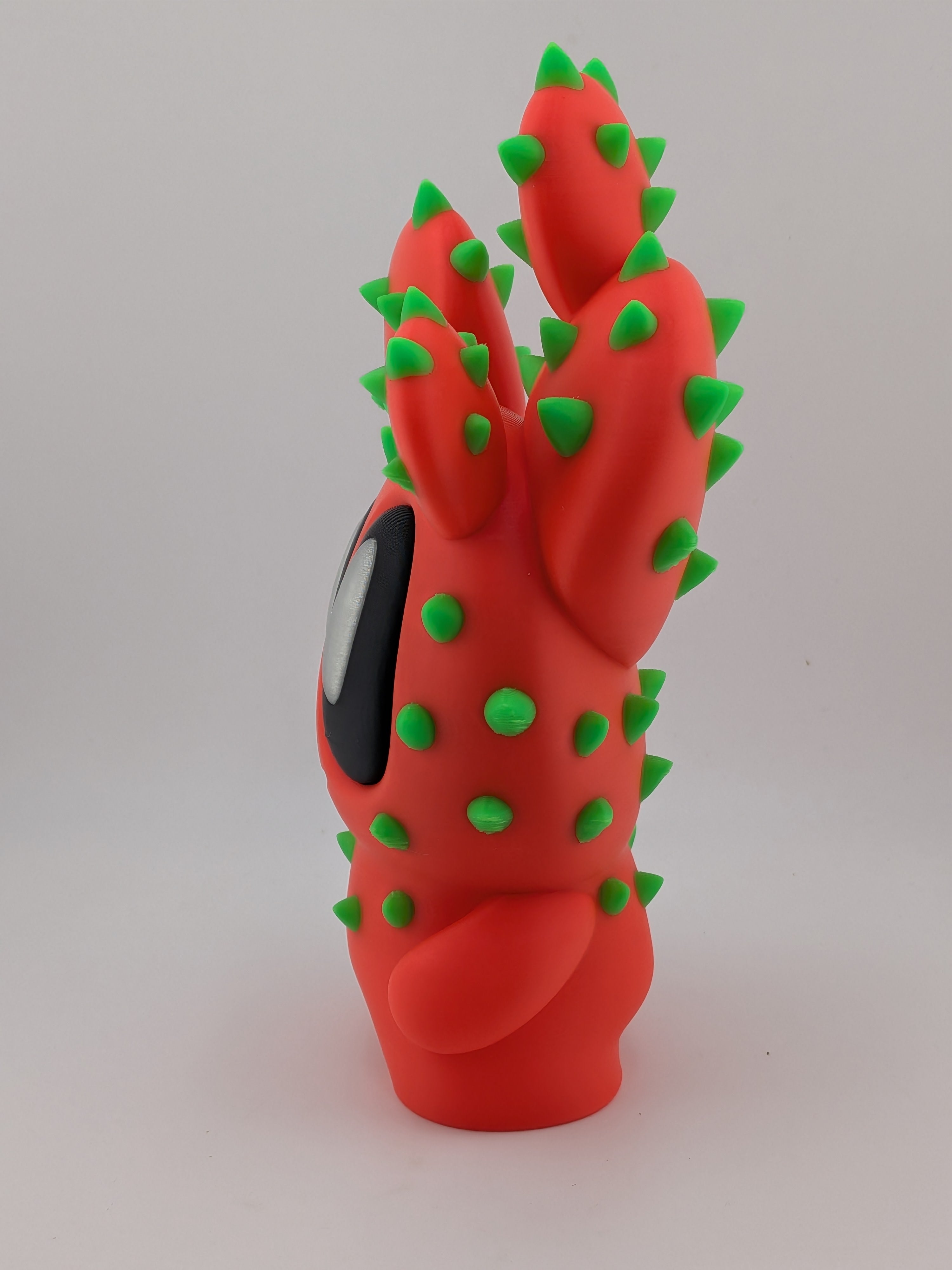 🌵✨ 8" UV-Reactive Cactus Buddy | Glowing 3D Printed "Chibi" Desert Decor 🔦🌈