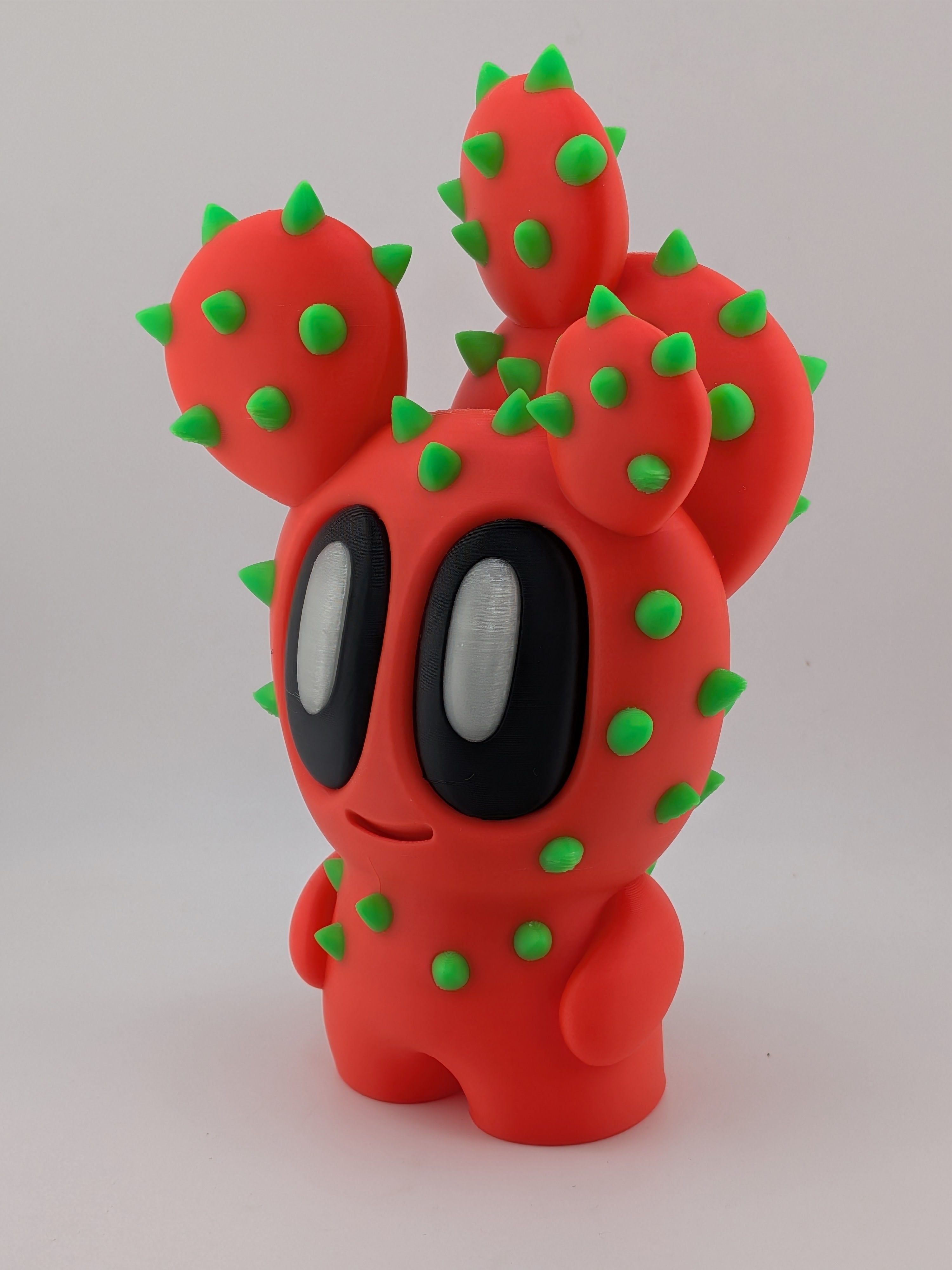 🌵✨ 8" UV-Reactive Cactus Buddy | Glowing 3D Printed "Chibi" Desert Decor 🔦🌈